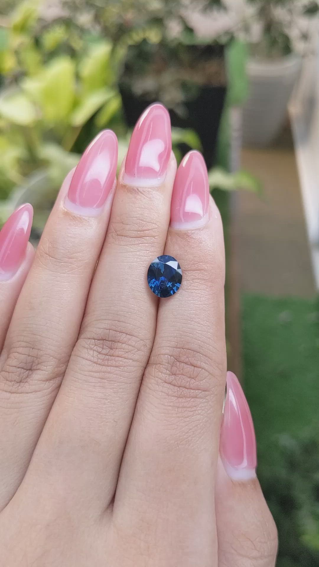 2.09 Ct. Greenish Blue Sapphire from Madagascar Size Video