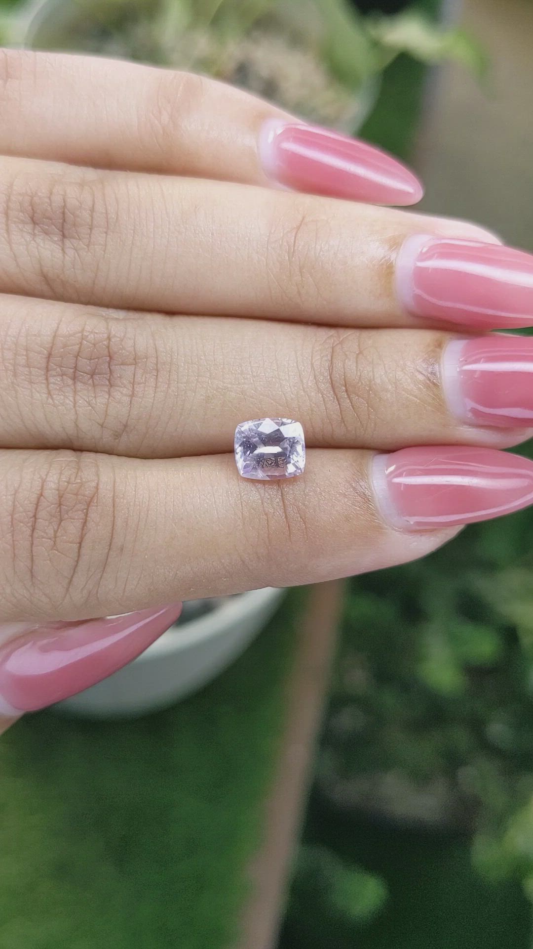 1.82 Ct. Pinkish Purple Sapphire from Ceylon (Sri Lanka) Size Video