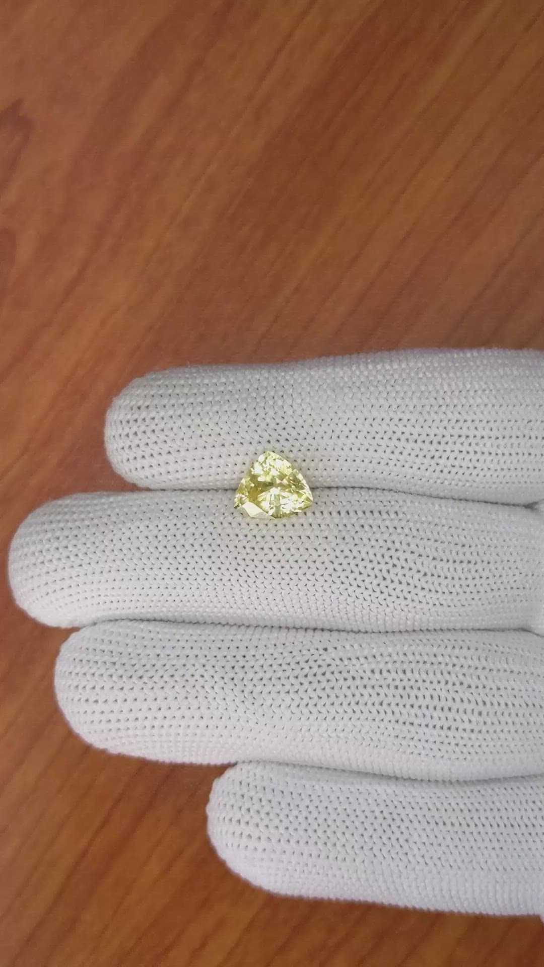 2.45 Ct. Yellow Sapphire from Ceylon (Sri Lanka) Size Video