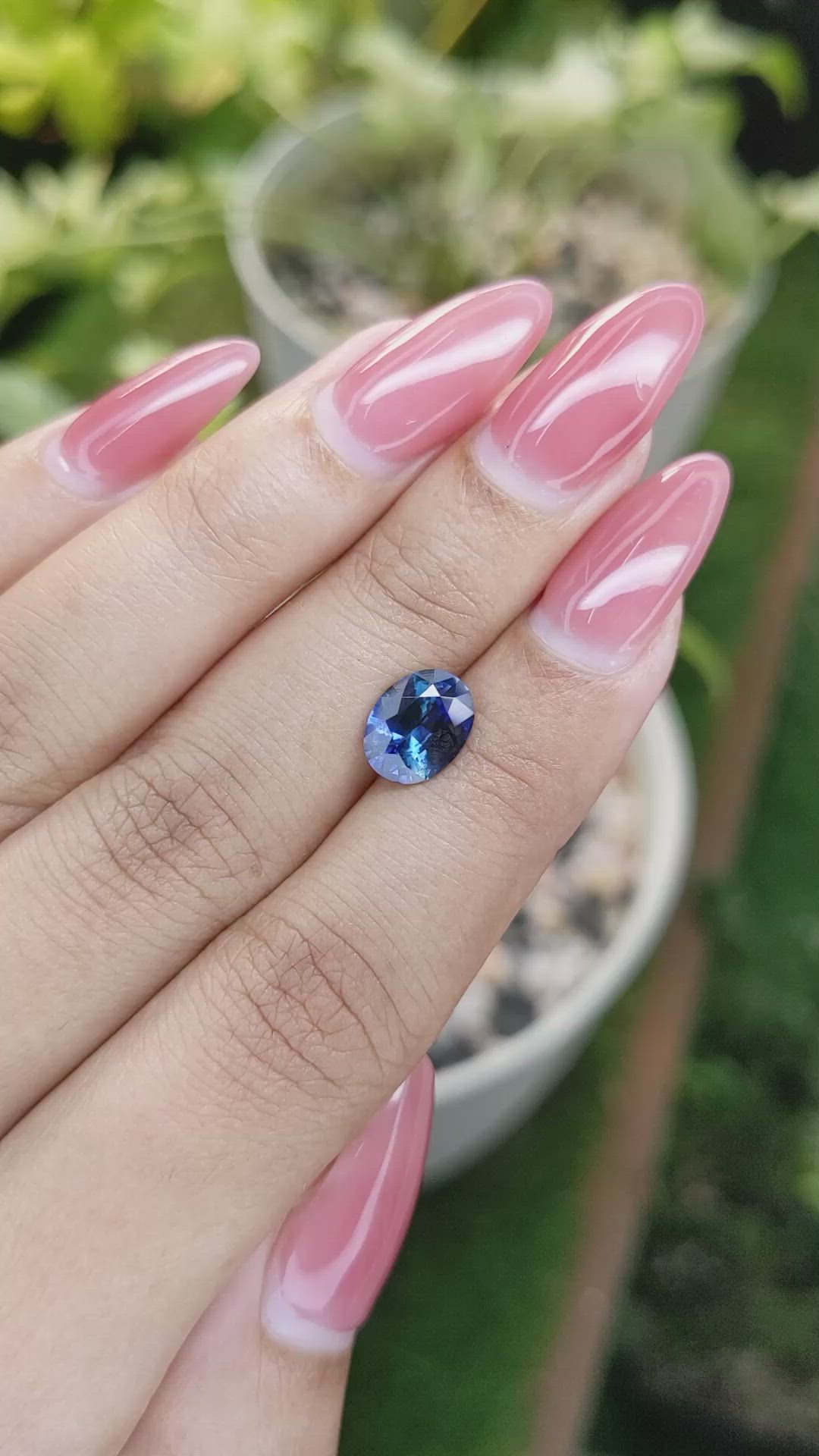 1.99 Ct. Greenish Blue Sapphire from Madagascar Size Video