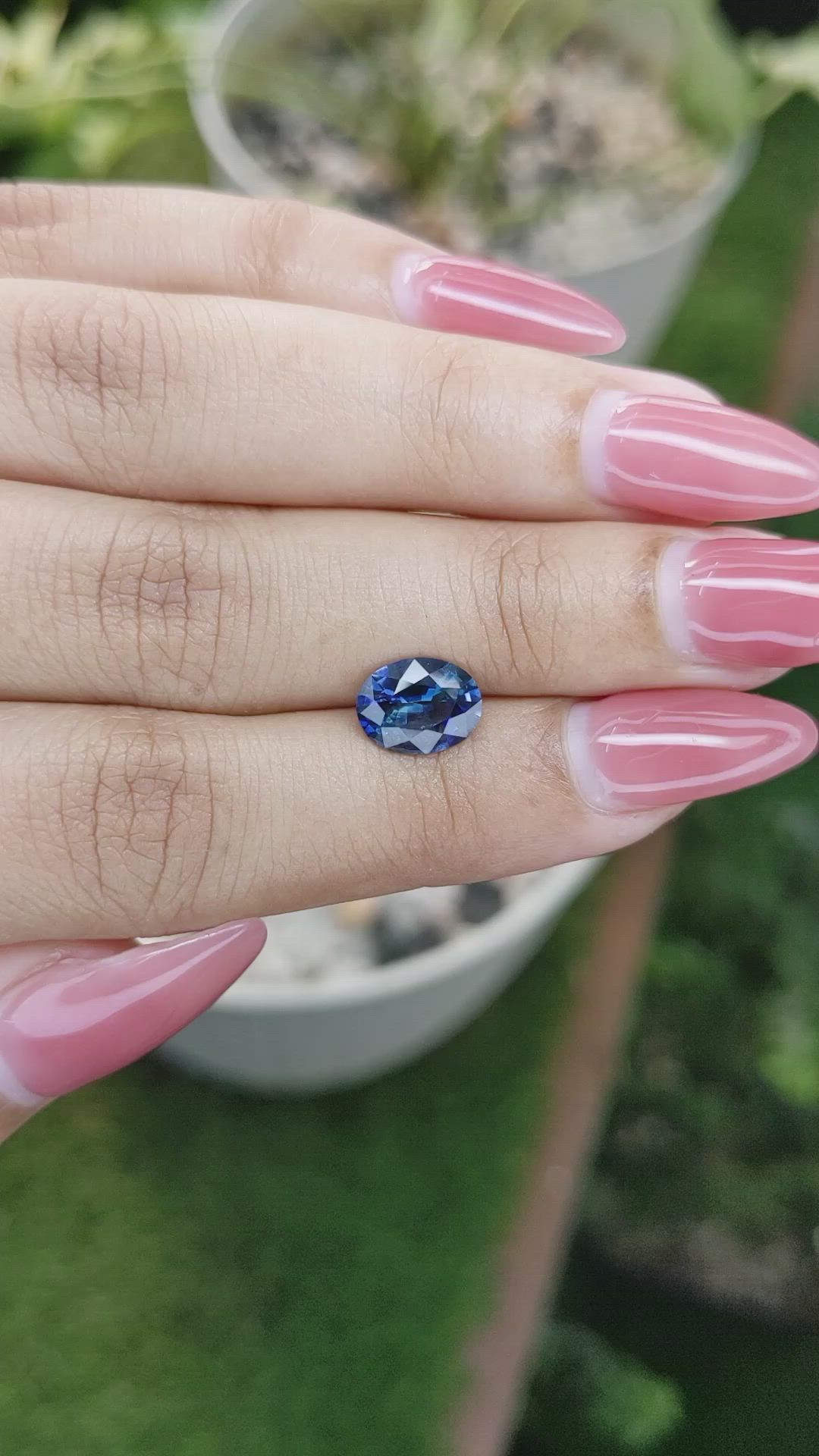 1.99 Ct. Greenish Blue Sapphire from Madagascar Size Video