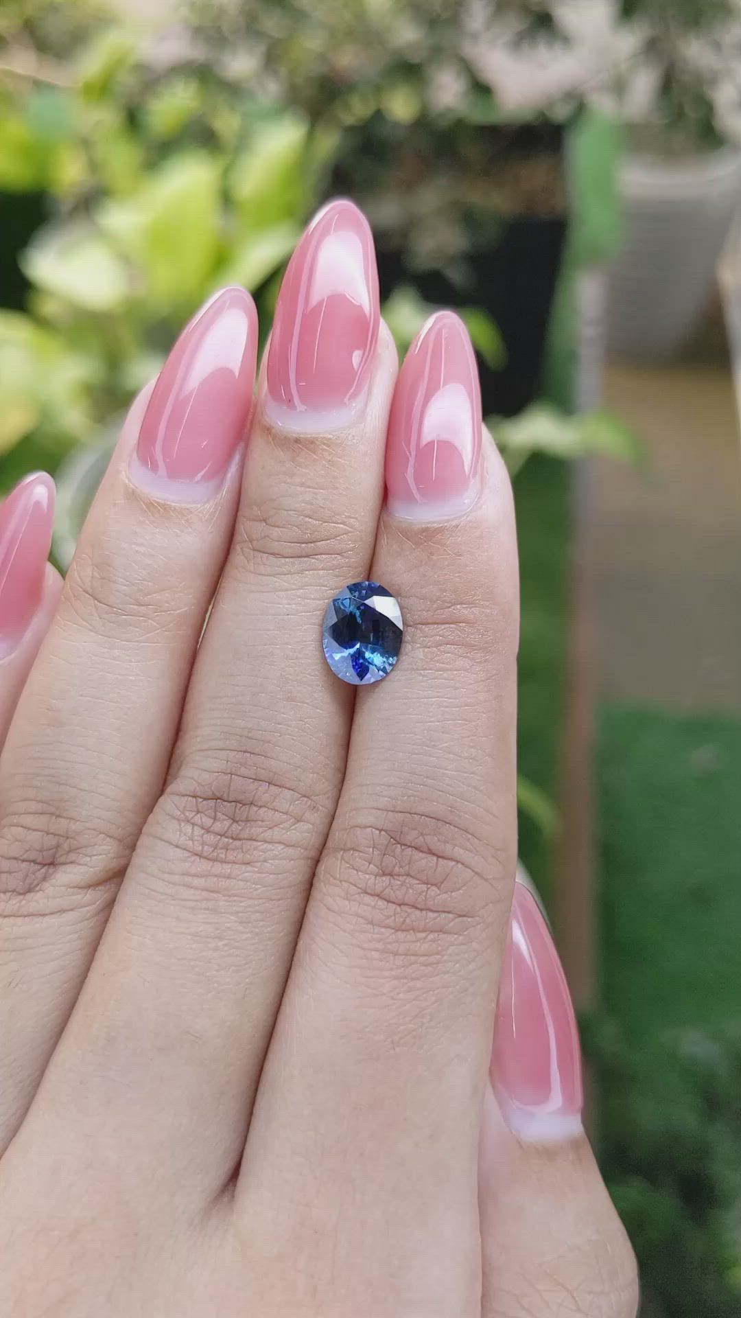1.99 Ct. Greenish Blue Sapphire from Madagascar Size Video