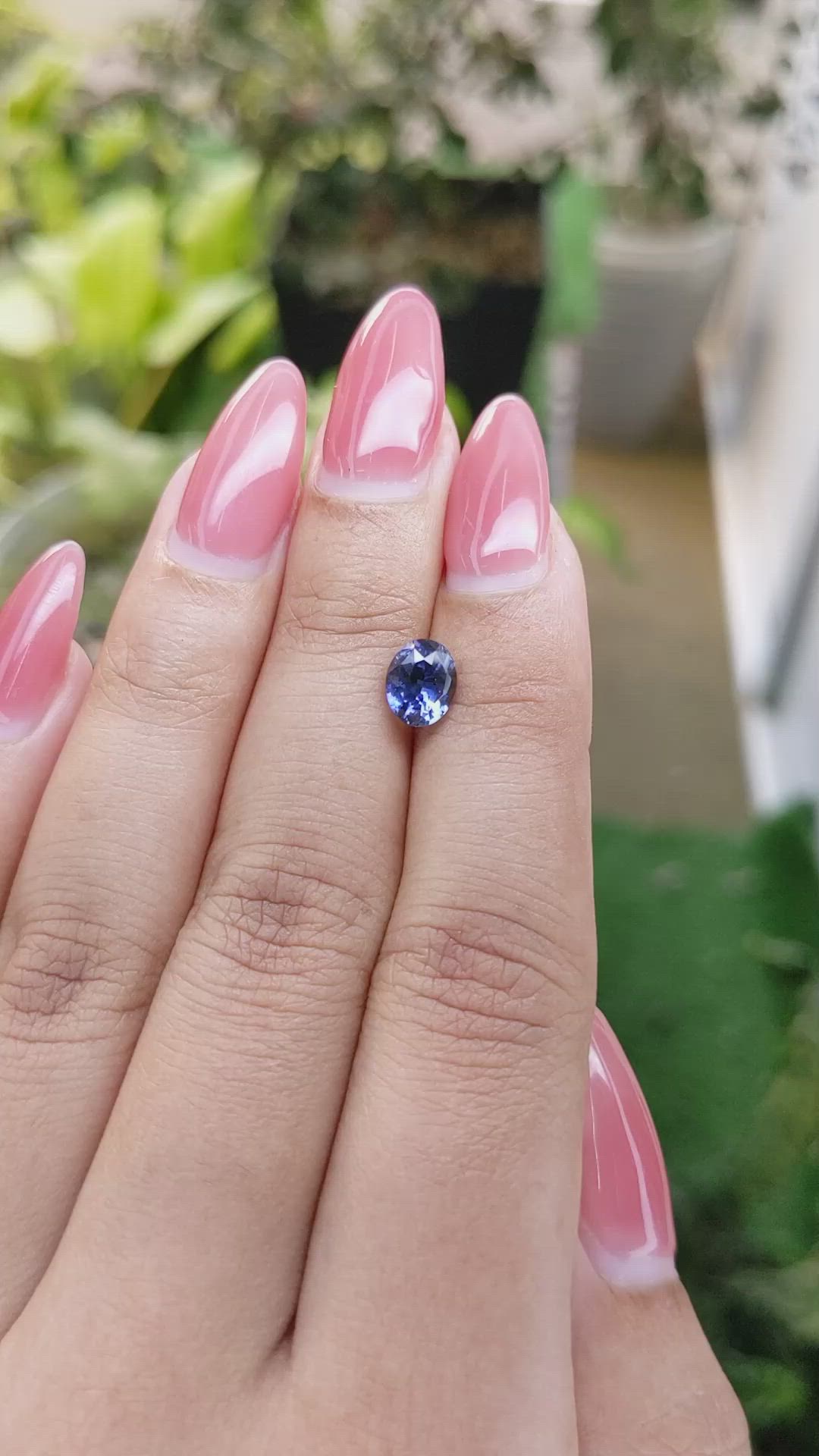 1.52 Ct. Blue Sapphire from Ceylon (Sri Lanka) Size Video
