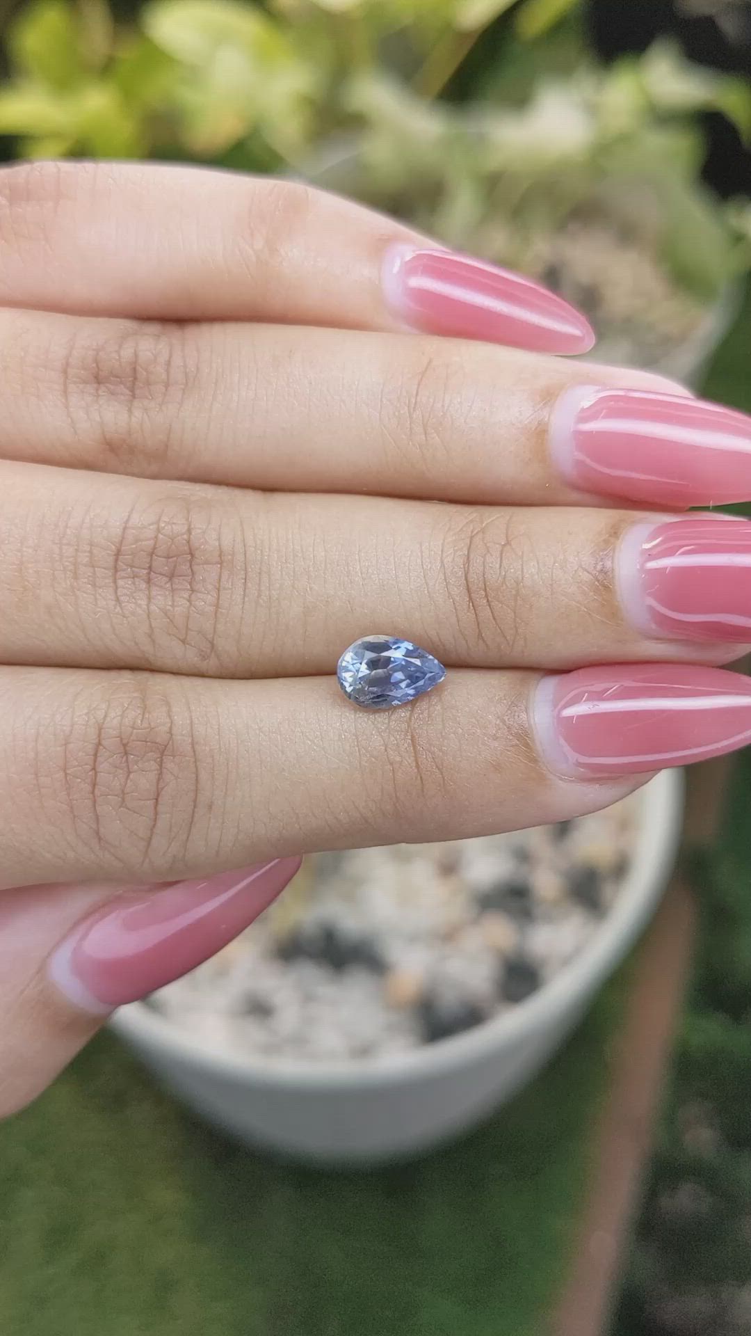 1.76 Ct. Bi Color Sapphire from Ceylon (Sri Lanka) Size Video