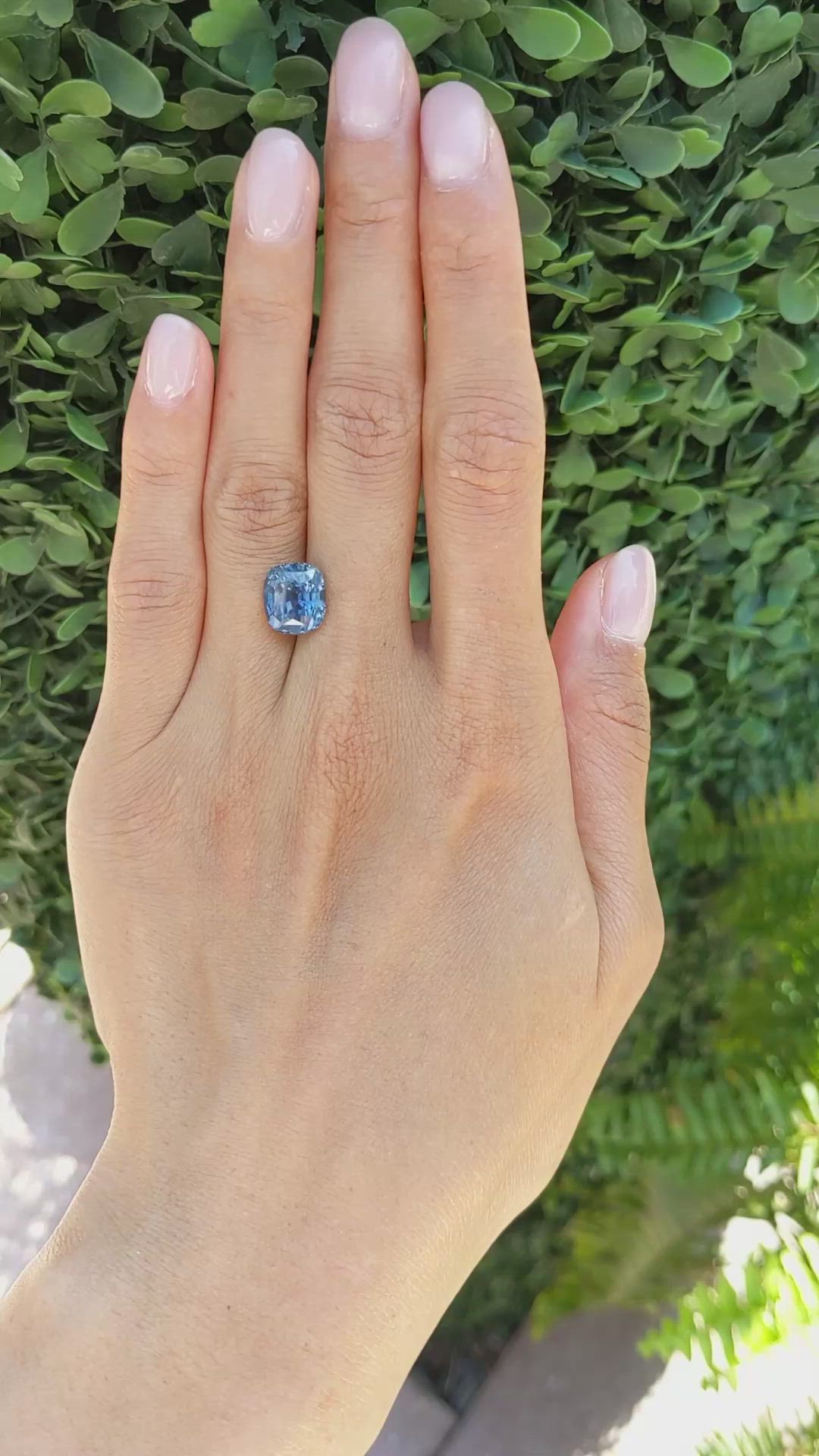 5.58 Ct. Greenish Blue Sapphire from Ceylon (Sri Lanka) Size Video