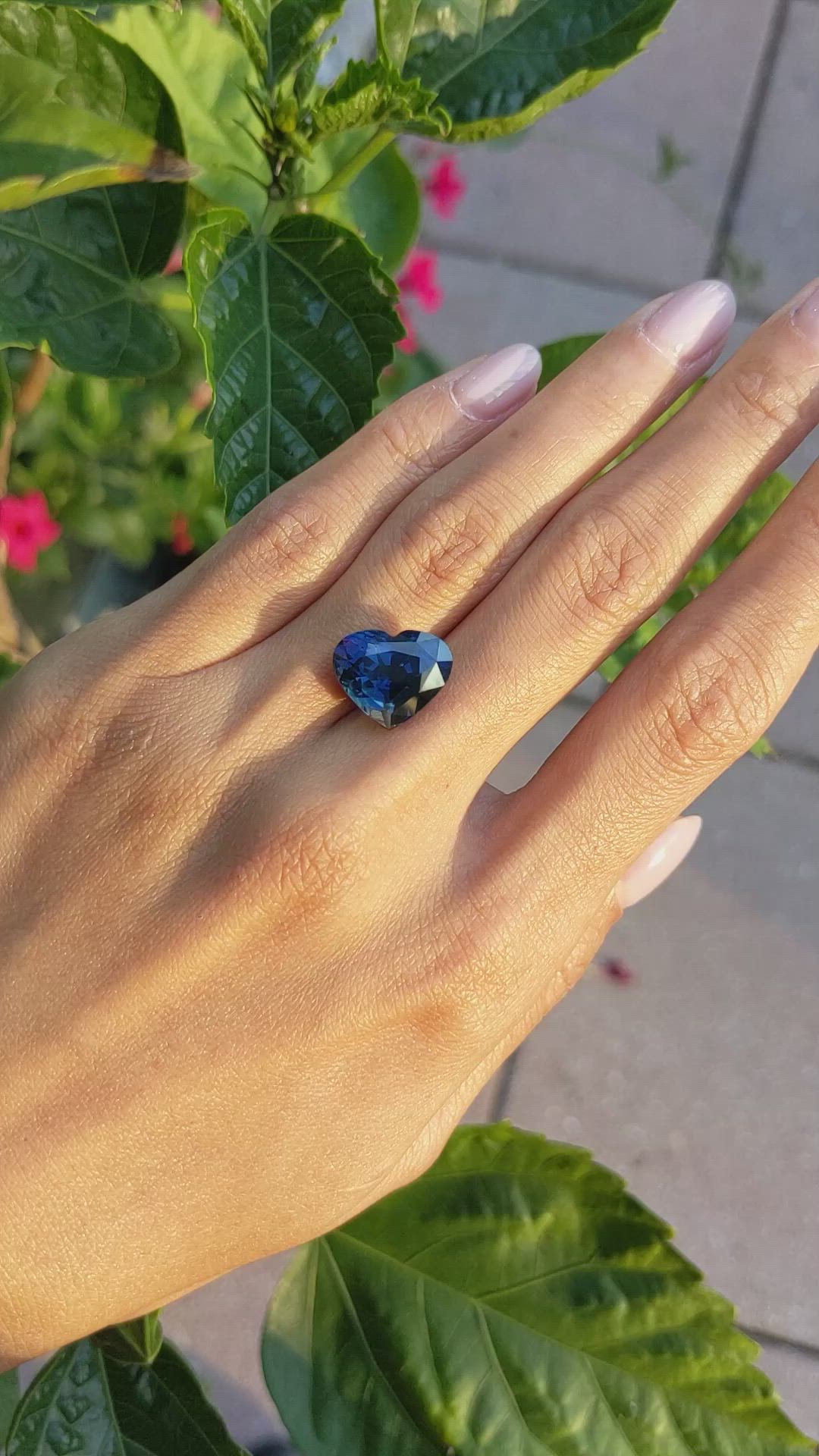 10.48 Ct. Greenish Blue Sapphire from Thailand Size Video