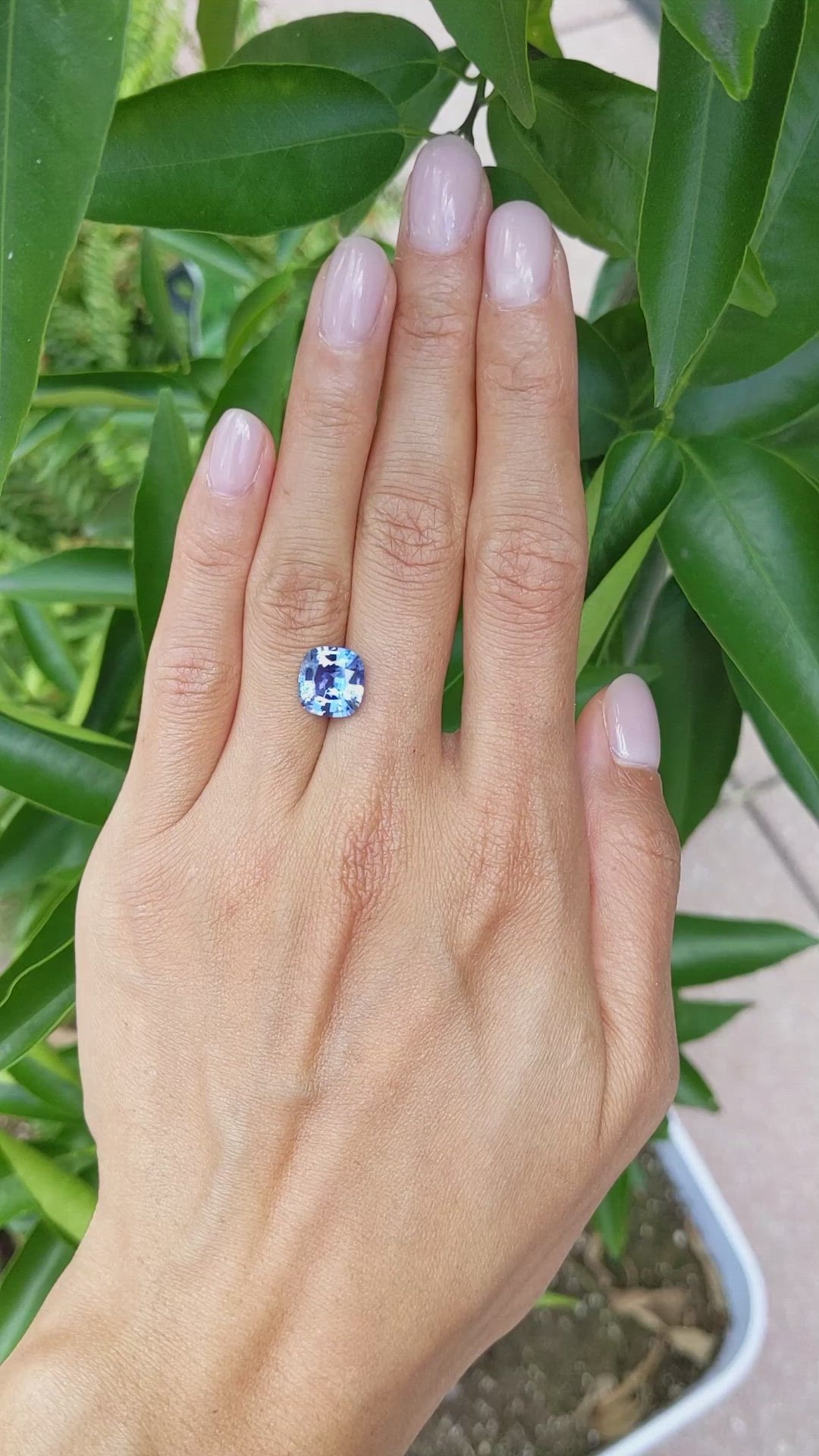 4.37 Ct. Blue Sapphire from Ceylon (Sri Lanka) Size Video