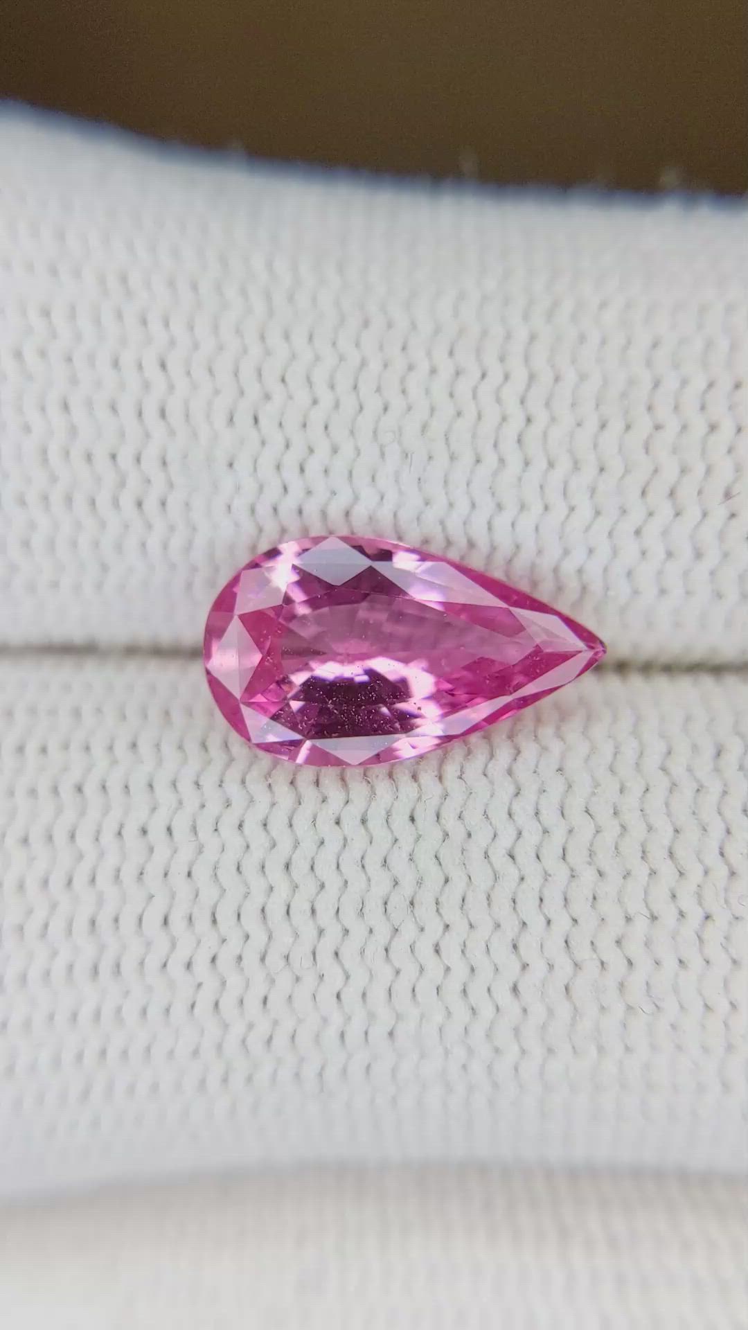 2.54 Ct. Pink Sapphire from Ceylon (Sri Lanka) Size Video