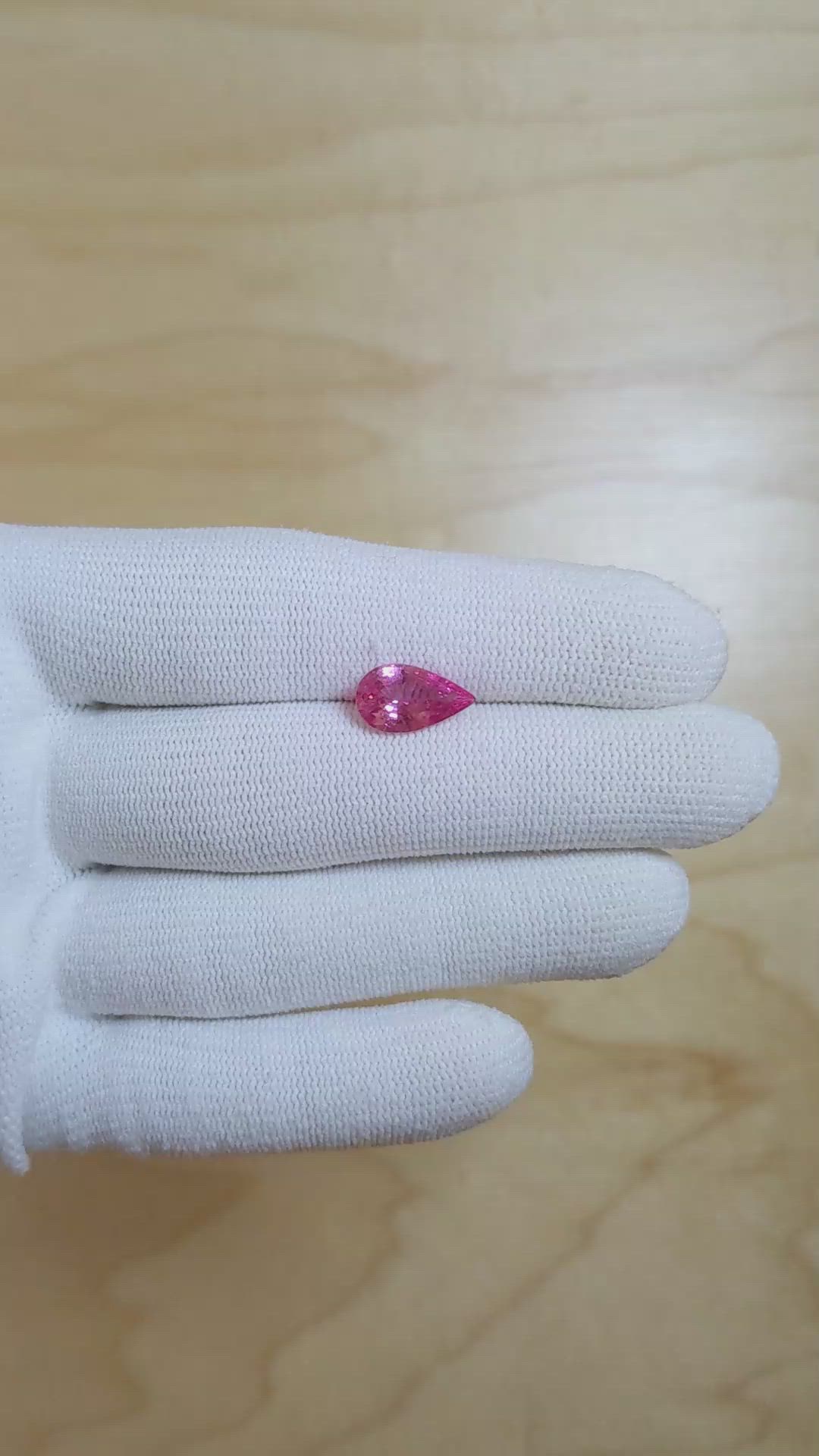 2.54 Ct. Pink Sapphire from Ceylon (Sri Lanka) Size Video