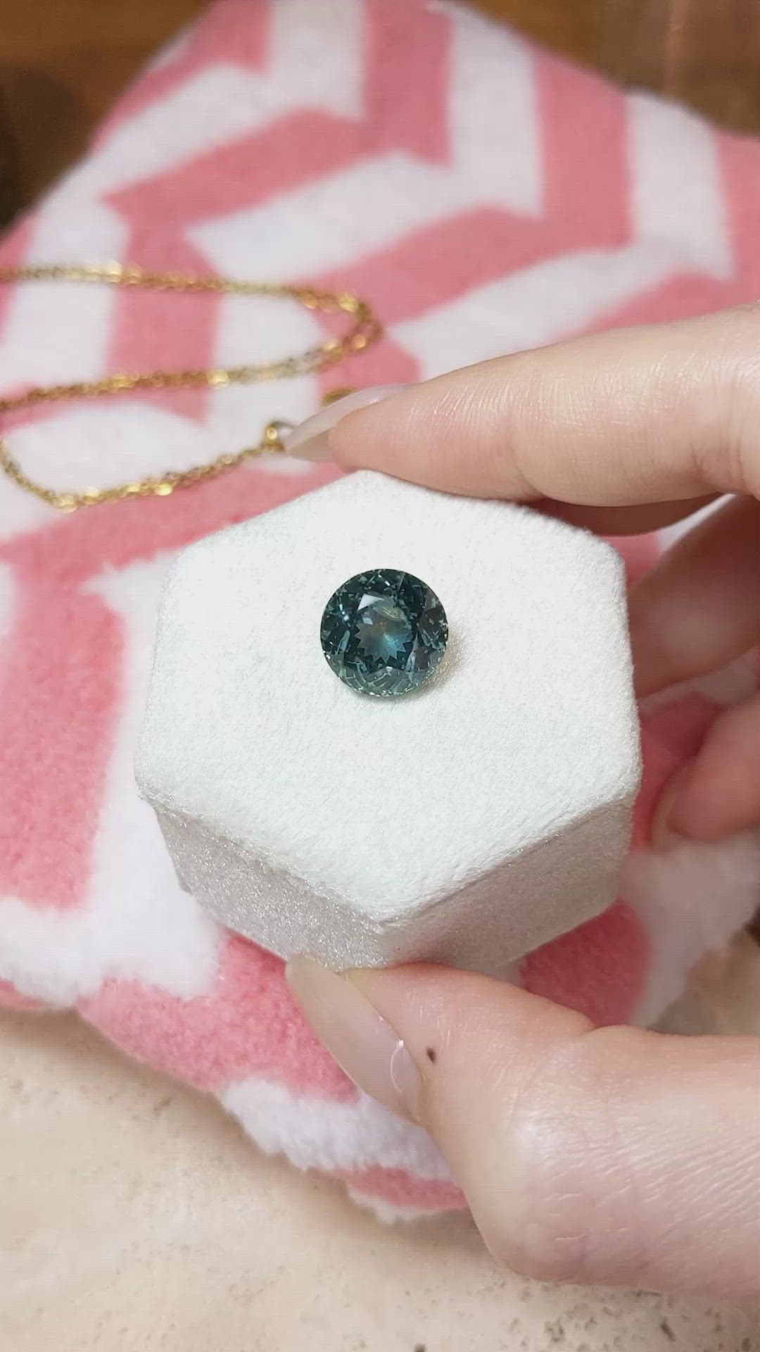 7.78 Ct. Bluish Green Sapphire from Montana Size Video