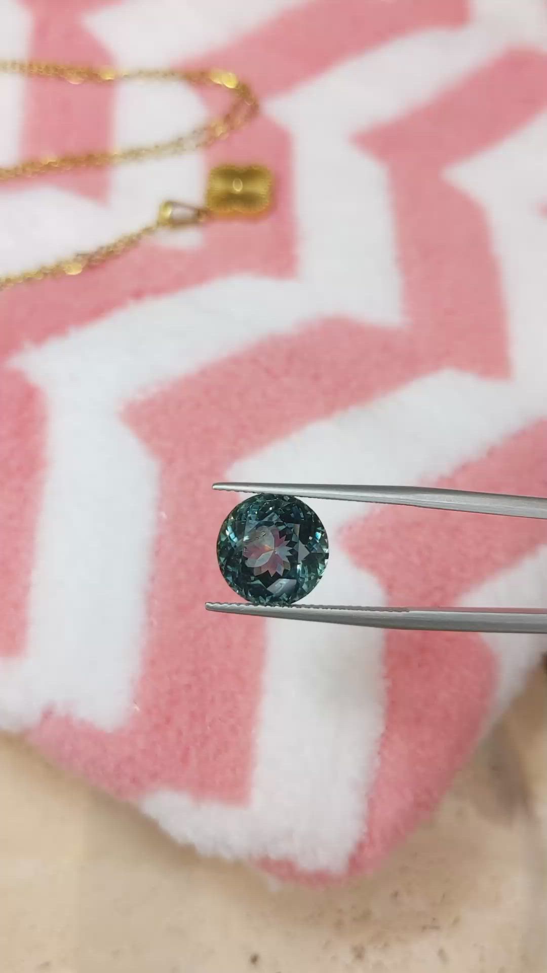 7.78 Ct. Bluish Green Sapphire from Montana Size Video