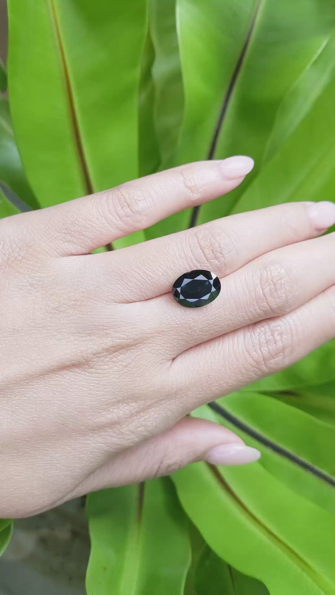 6.17 Ct. Greenish Blue Sapphire from Montana Size Video