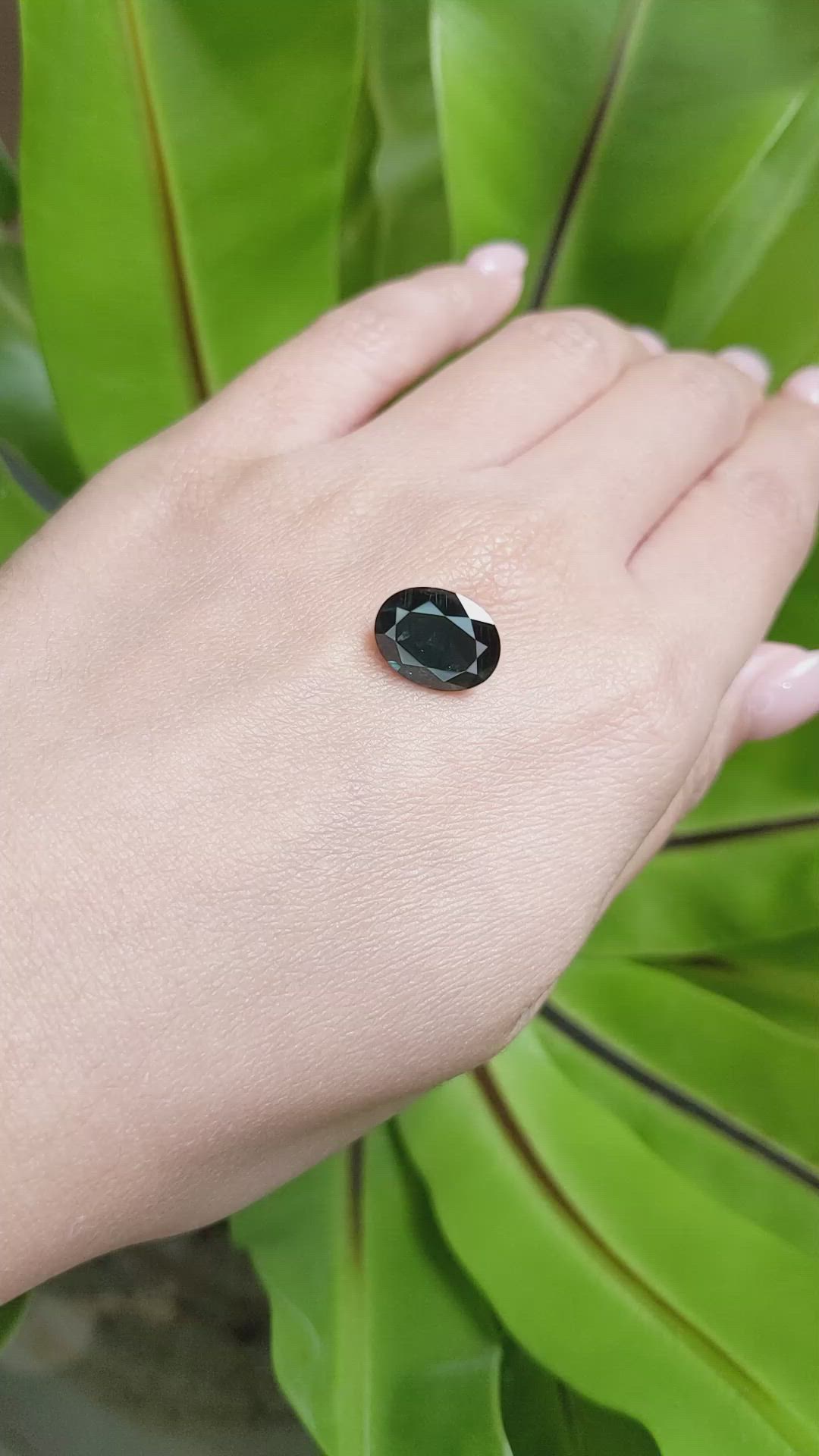 6.17 Ct. Greenish Blue Sapphire from Montana Size Video