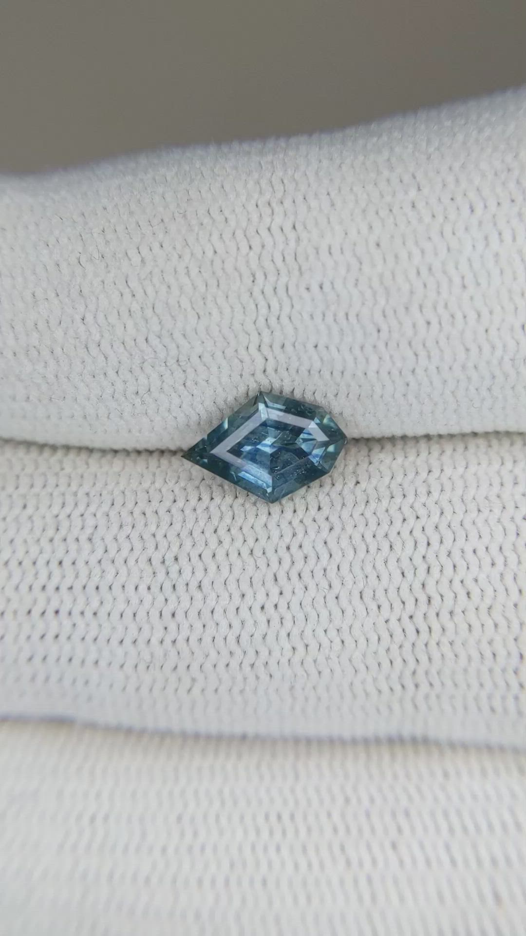 1.23 Ct. Greenish Blue Sapphire from Montana Size Video