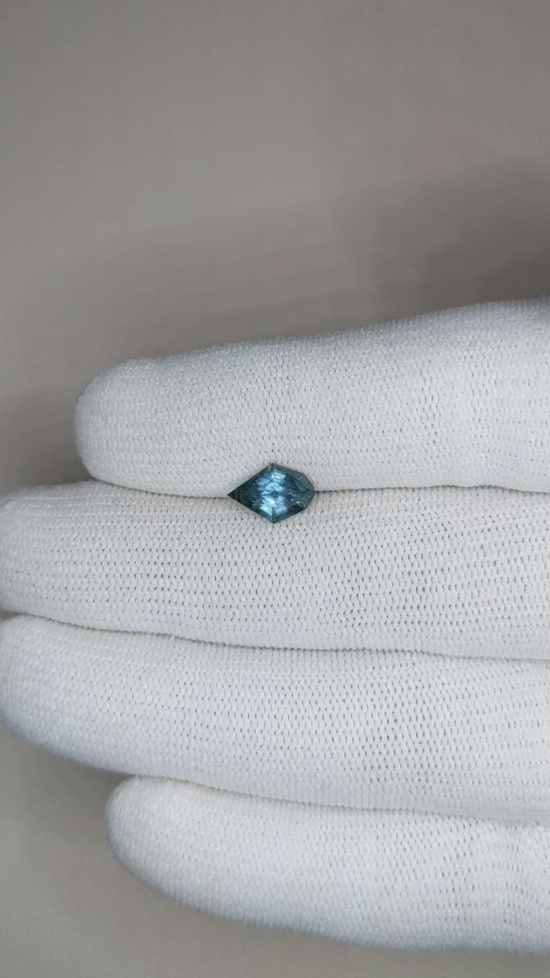 1.23 Ct. Greenish Blue Sapphire from Montana Size Video