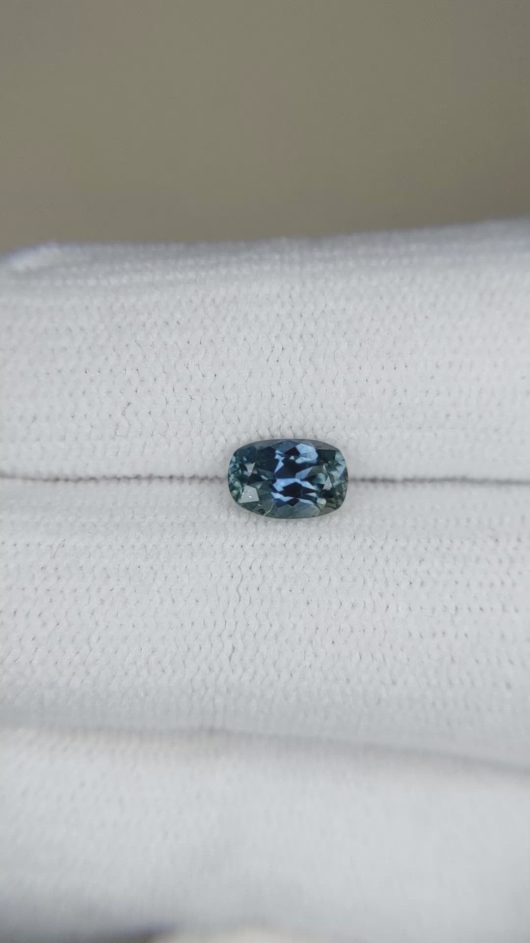 0.85 Ct. Greenish Blue Sapphire from Montana Size Video