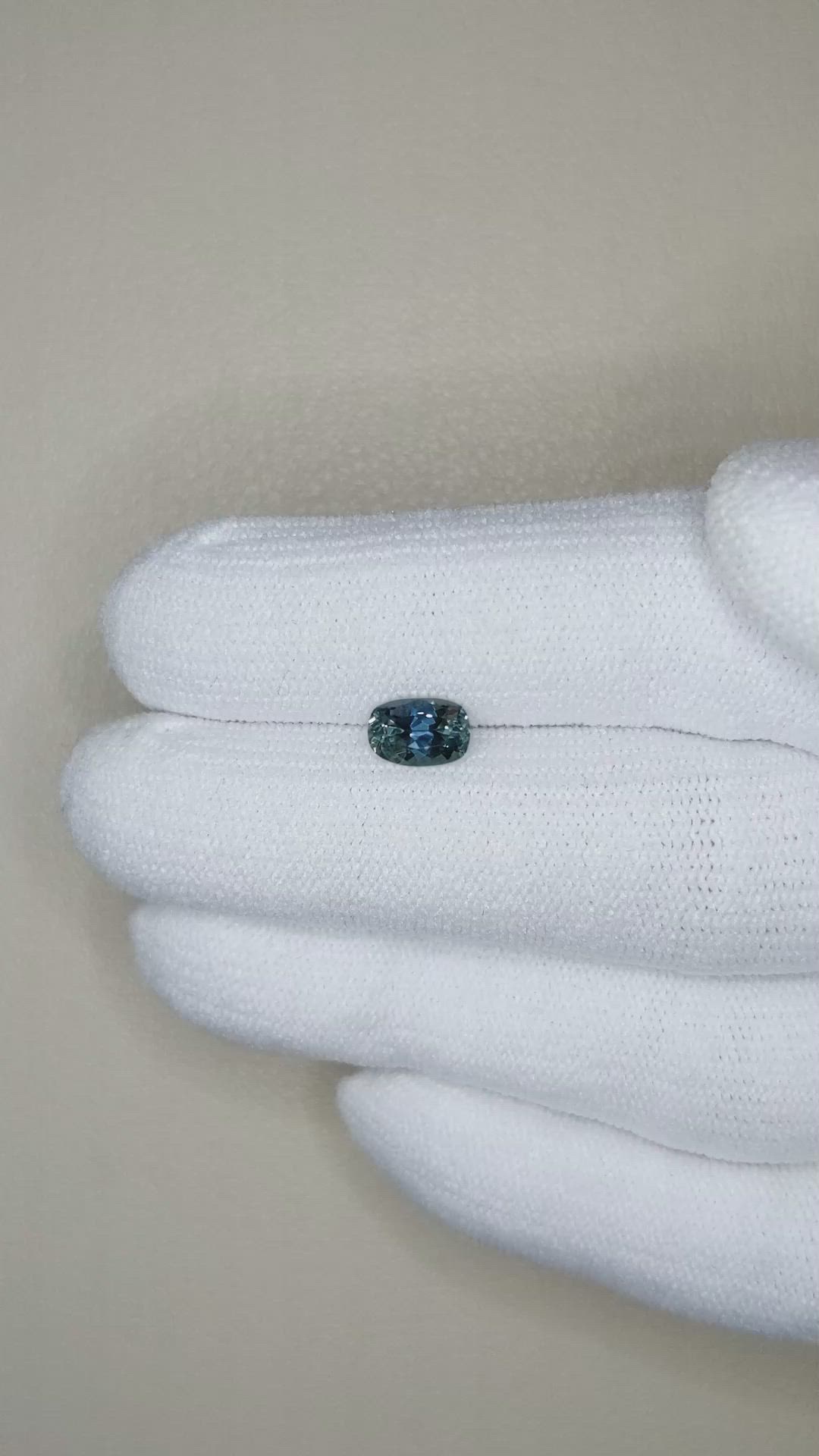 0.85 Ct. Greenish Blue Sapphire from Montana Size Video