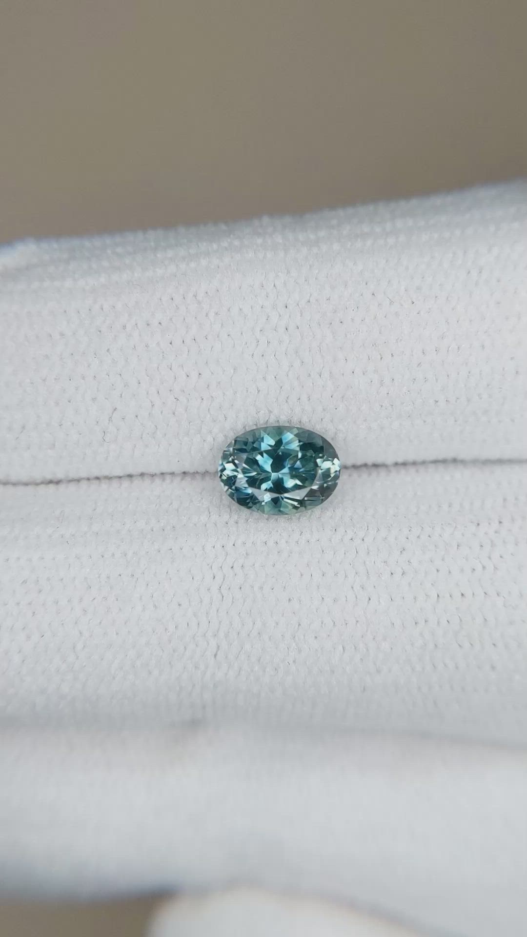0.97 Ct. Greyish Blue Sapphire from Montana Size Video