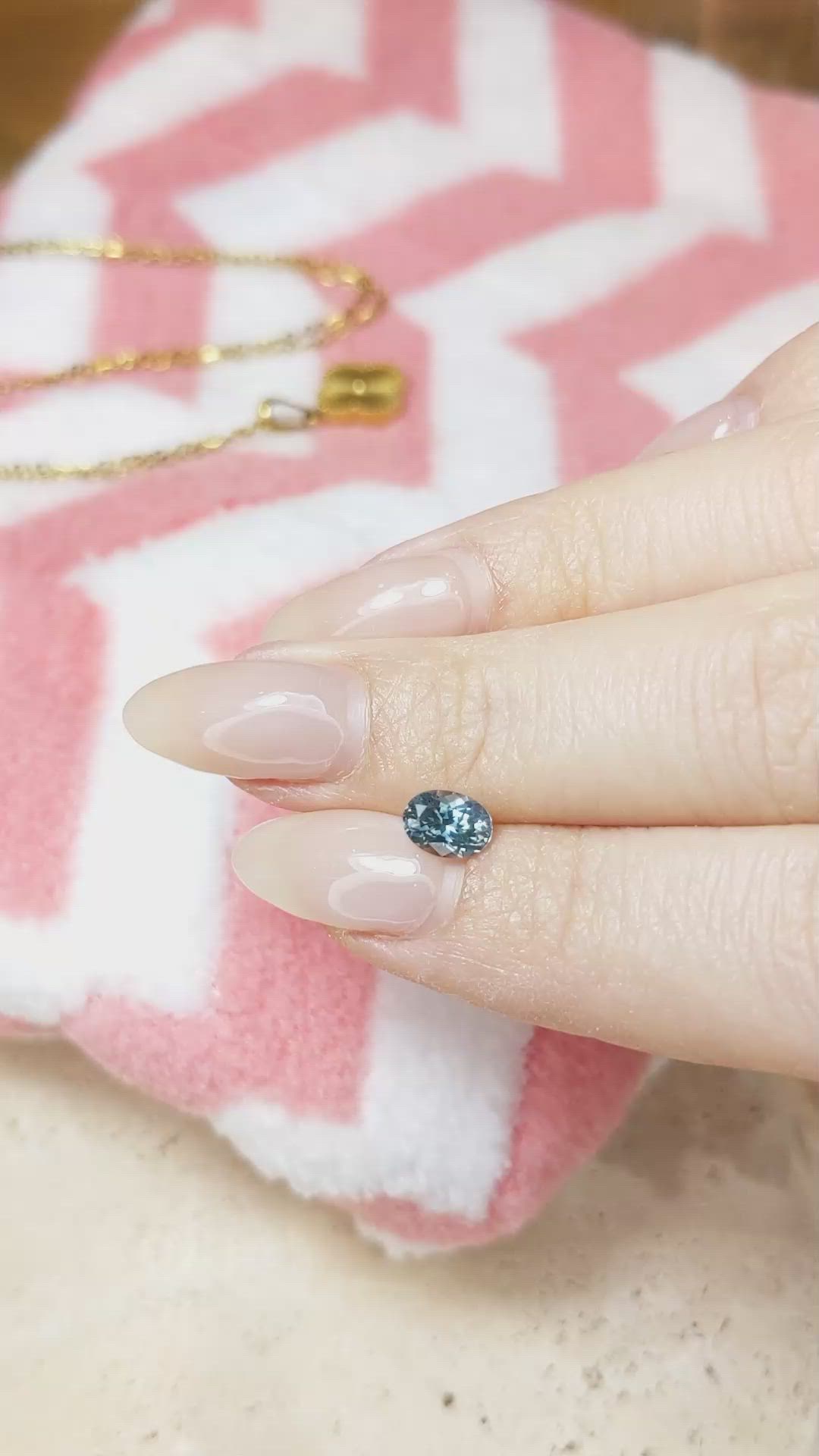 0.97 Ct. Greyish Blue Sapphire from Montana Size Video