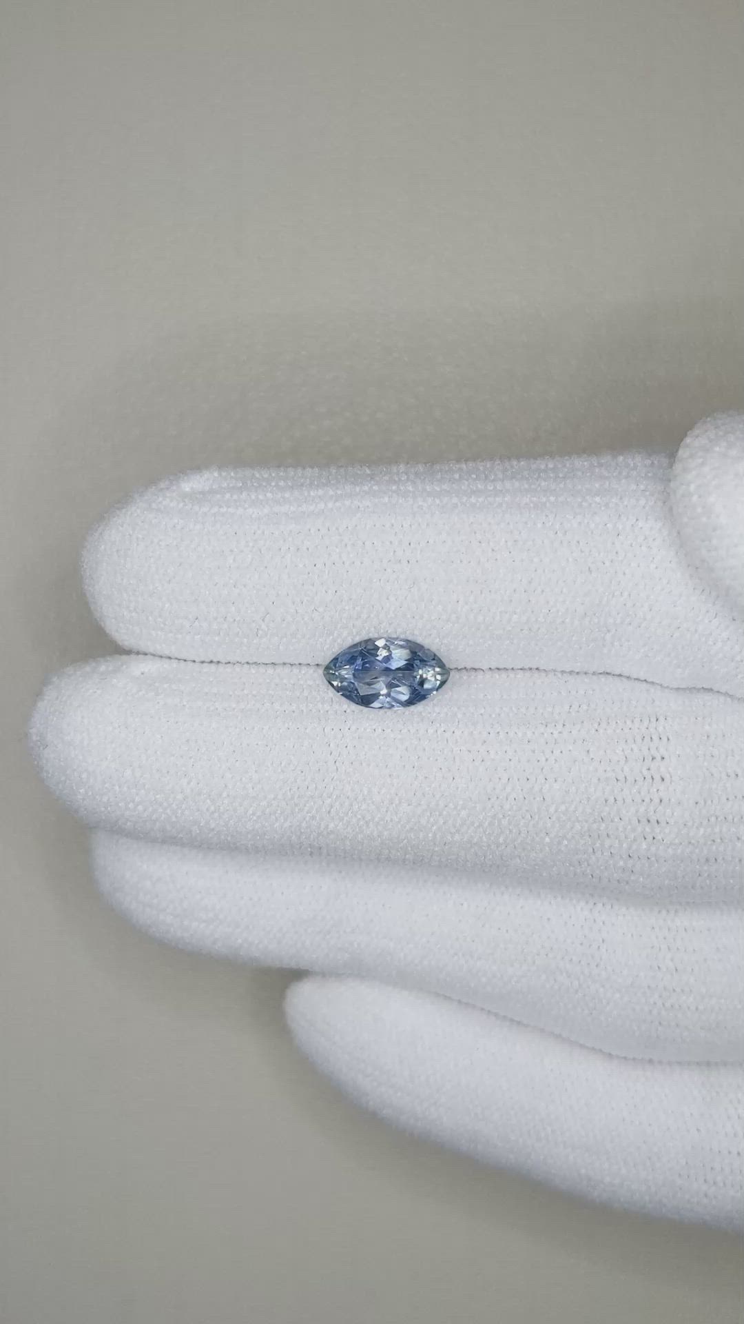 0.97 Ct. Blue Sapphire from Montana Size Video