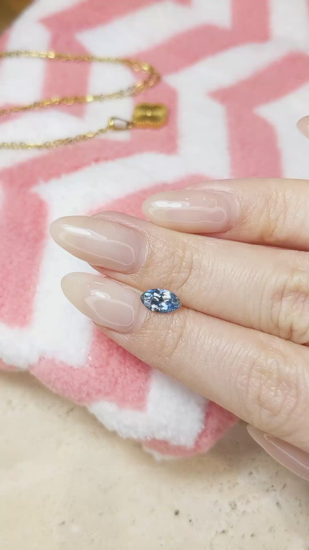 0.97 Ct. Blue Sapphire from Montana Size Video