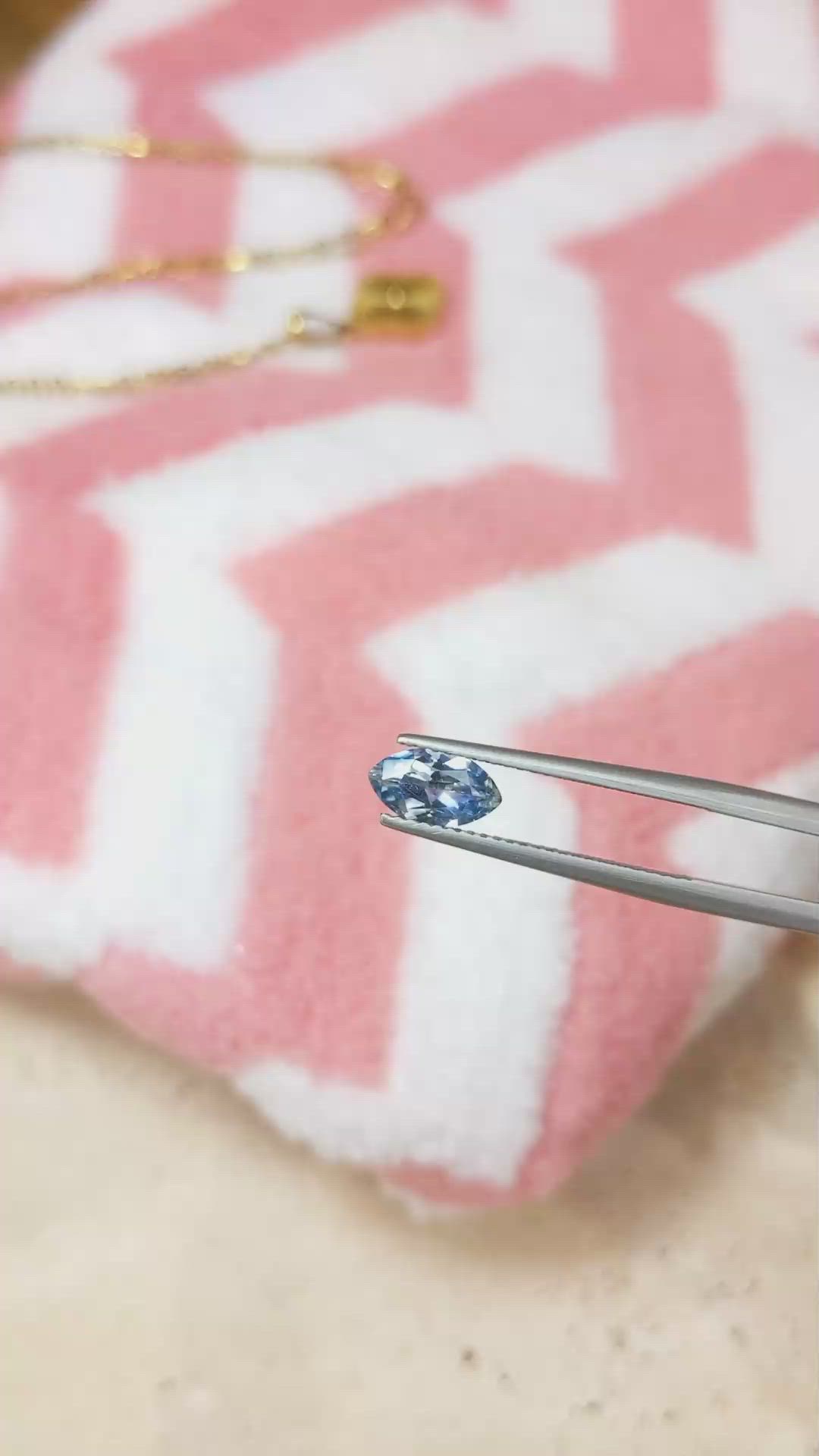 0.97 Ct. Blue Sapphire from Montana Size Video