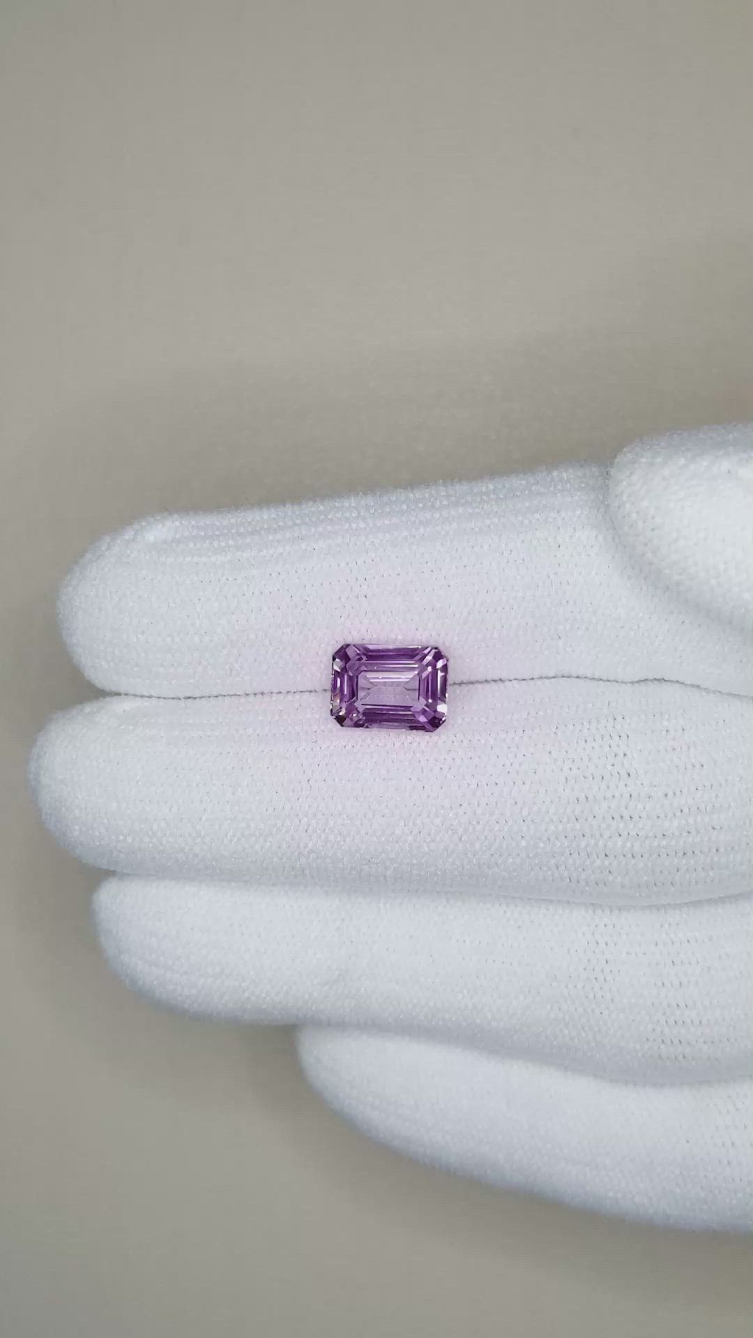 2.50 Ct. Purple Sapphire from Ceylon (Sri Lanka) Size Video