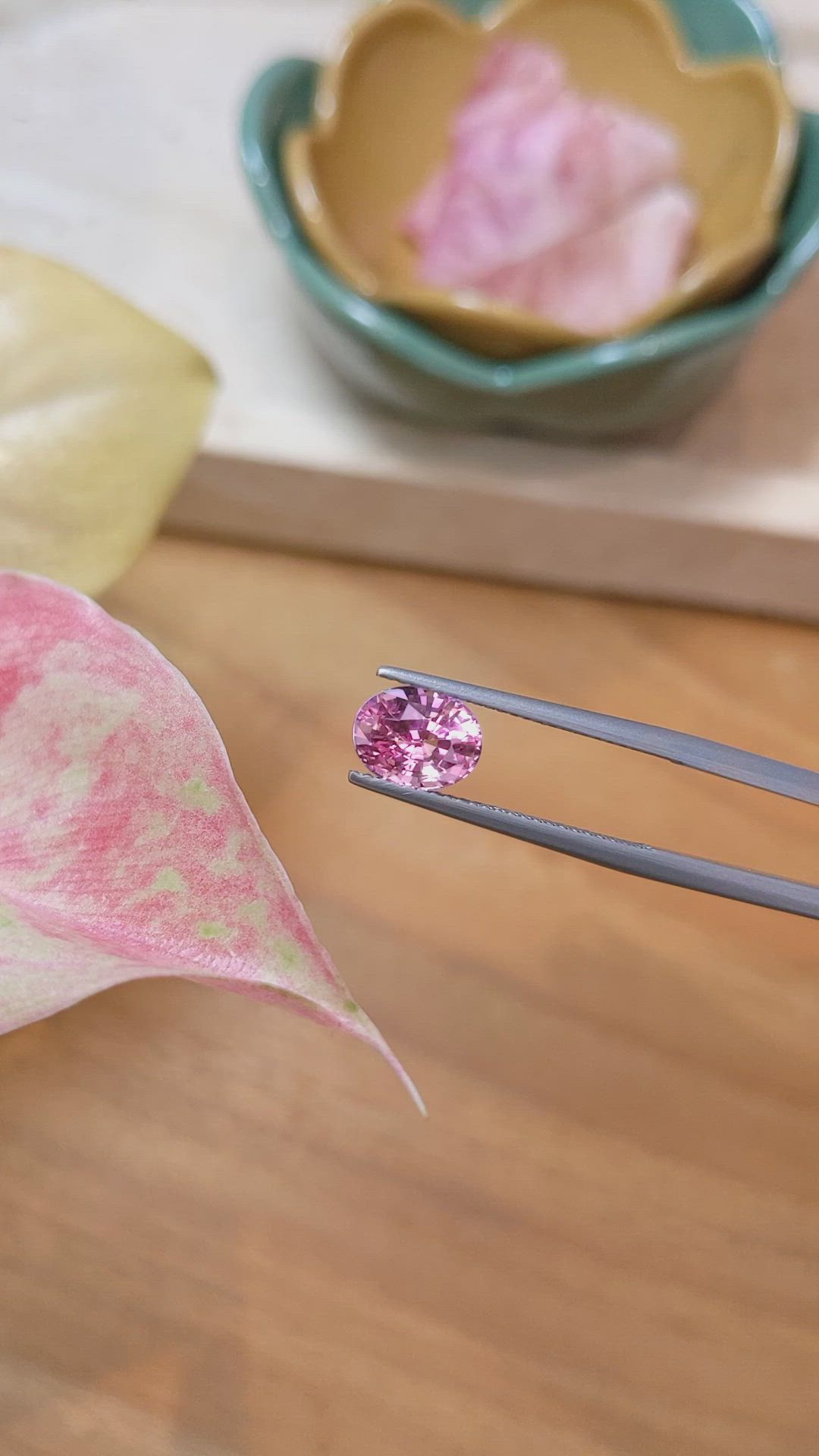 2.12 Ct. Purplish Pink Sapphire from Ceylon (Sri Lanka) Size Video
