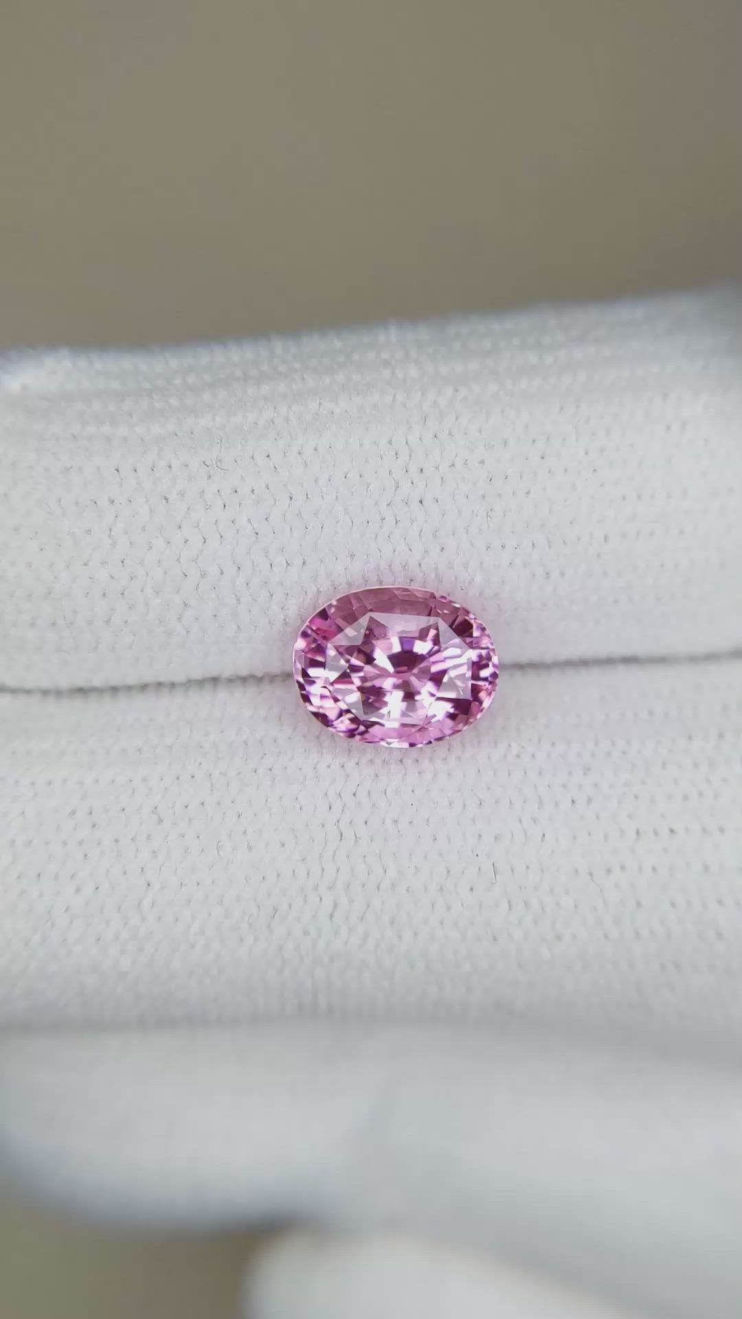 2.12 Ct. Pink Sapphire from Ceylon (Sri Lanka) Size Video