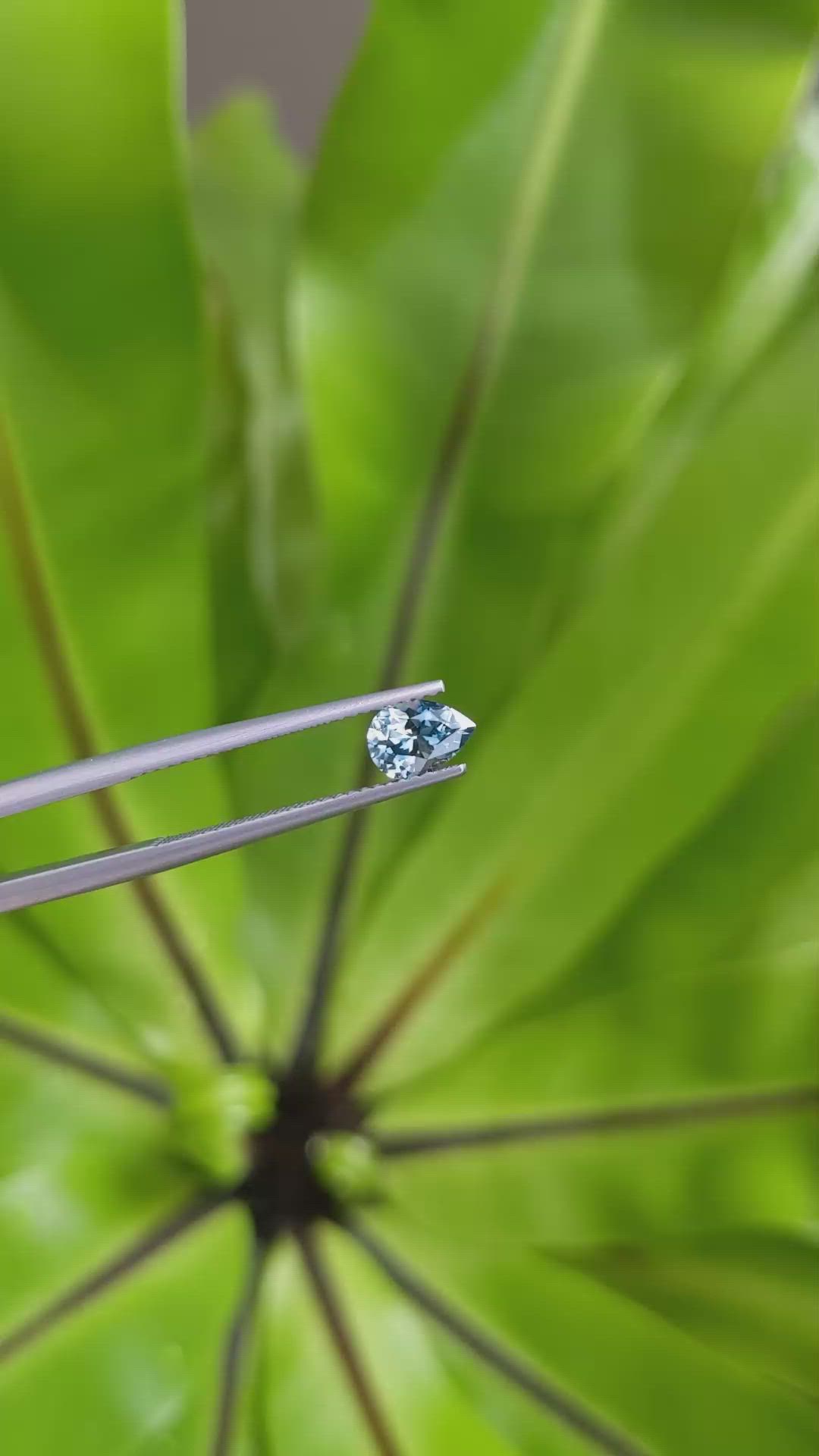 0.79 Ct. Greenish Blue Sapphire from Montana Size Video