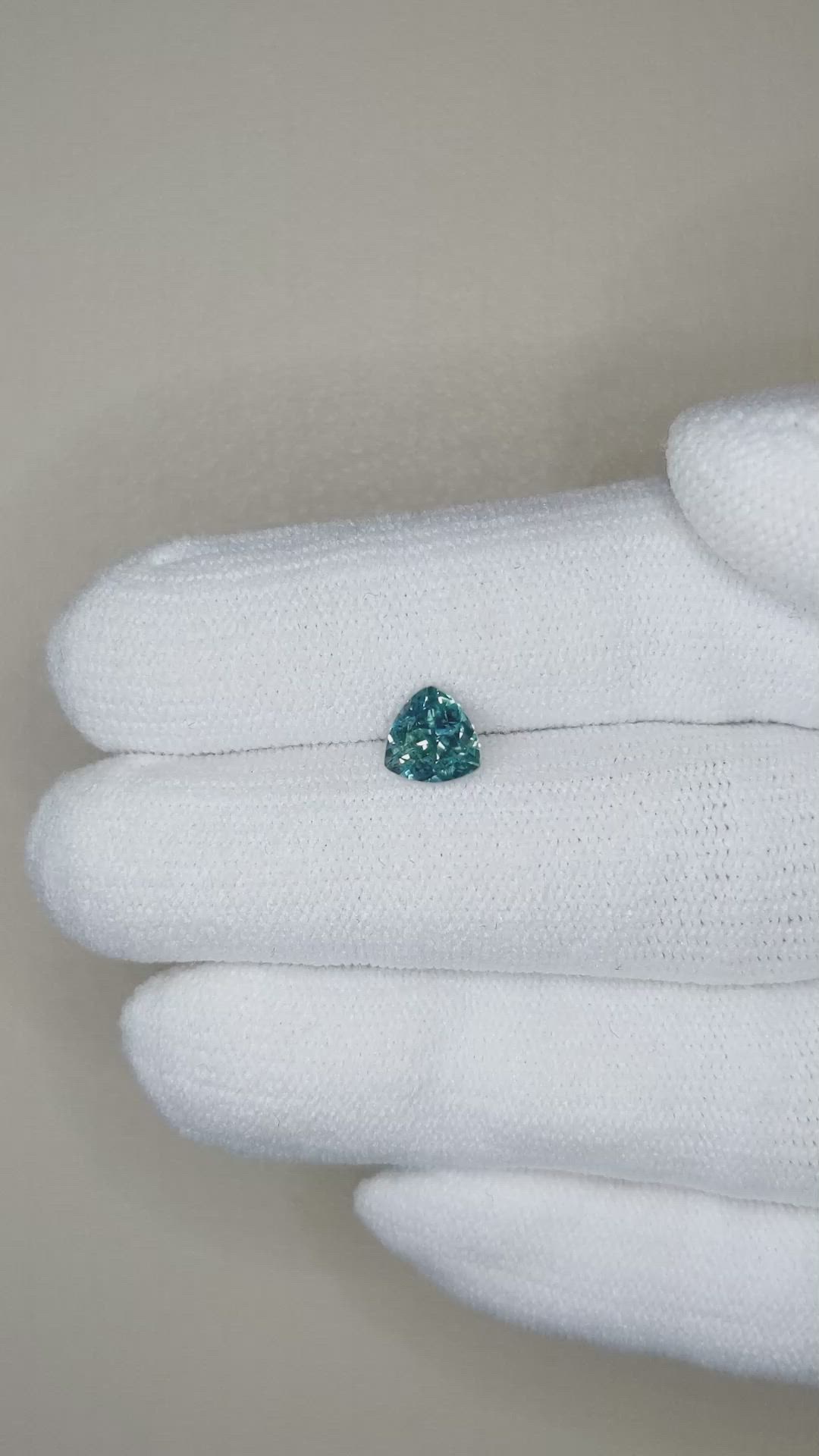 1.07 Ct. Greenish Blue Sapphire from Montana Size Video
