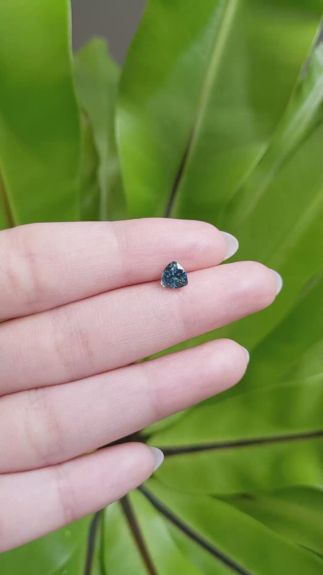 1.07 Ct. Greenish Blue Sapphire from Montana Size Video