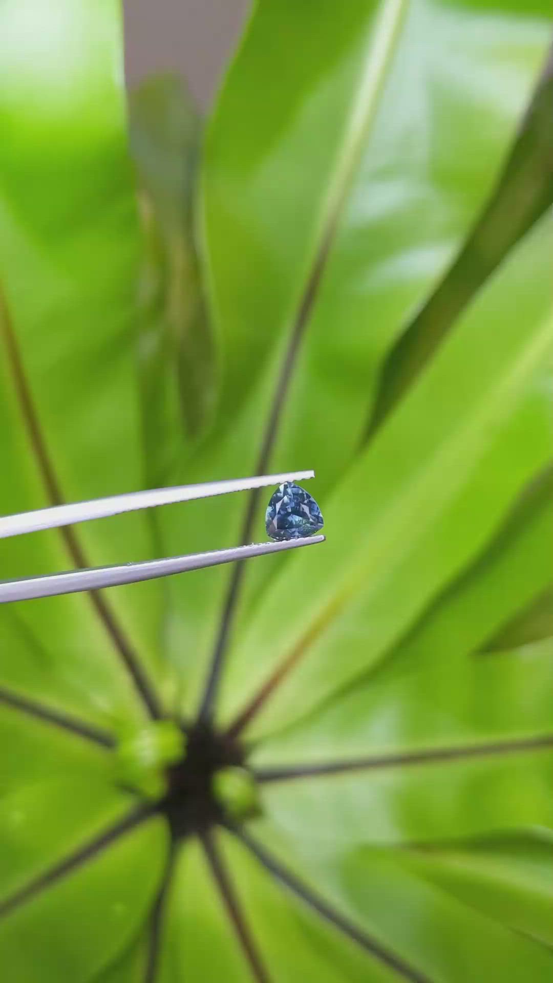 1.07 Ct. Greenish Blue Sapphire from Montana Size Video