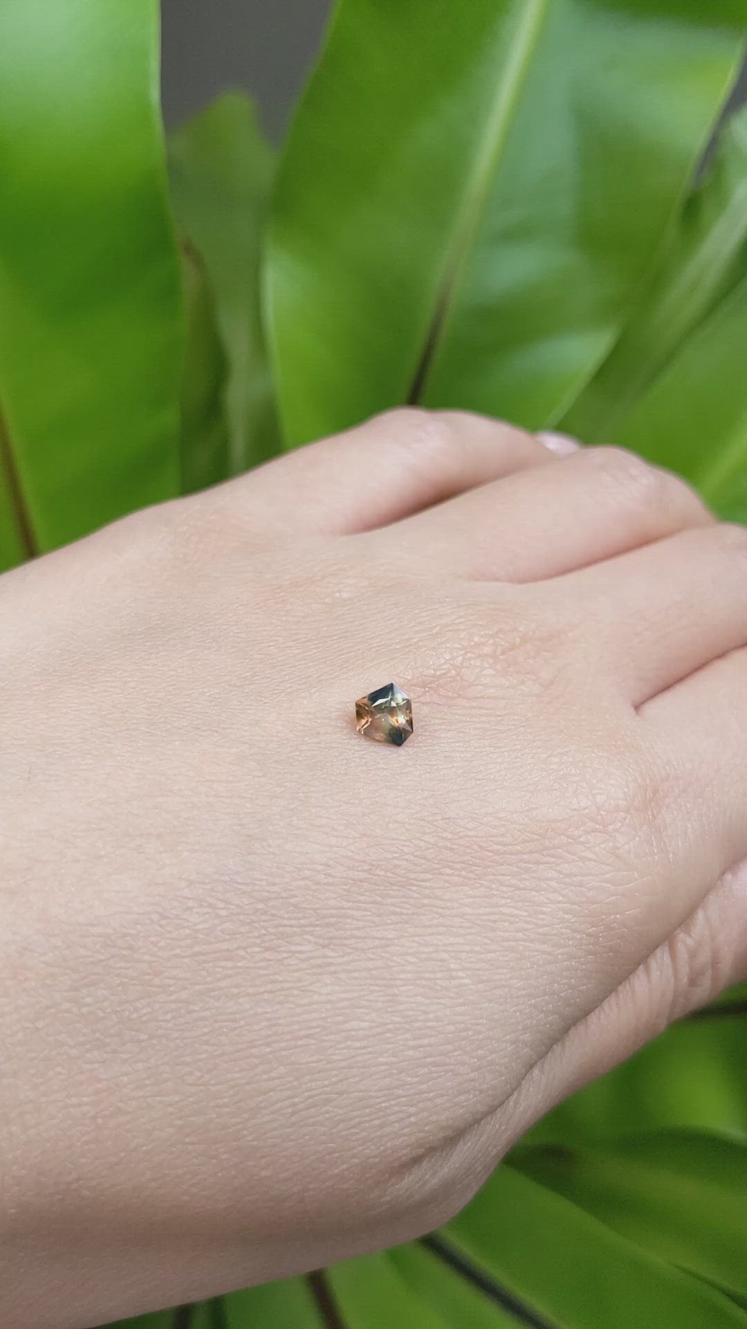 0.73 Ct. Bi Color Sapphire from Montana Size Video