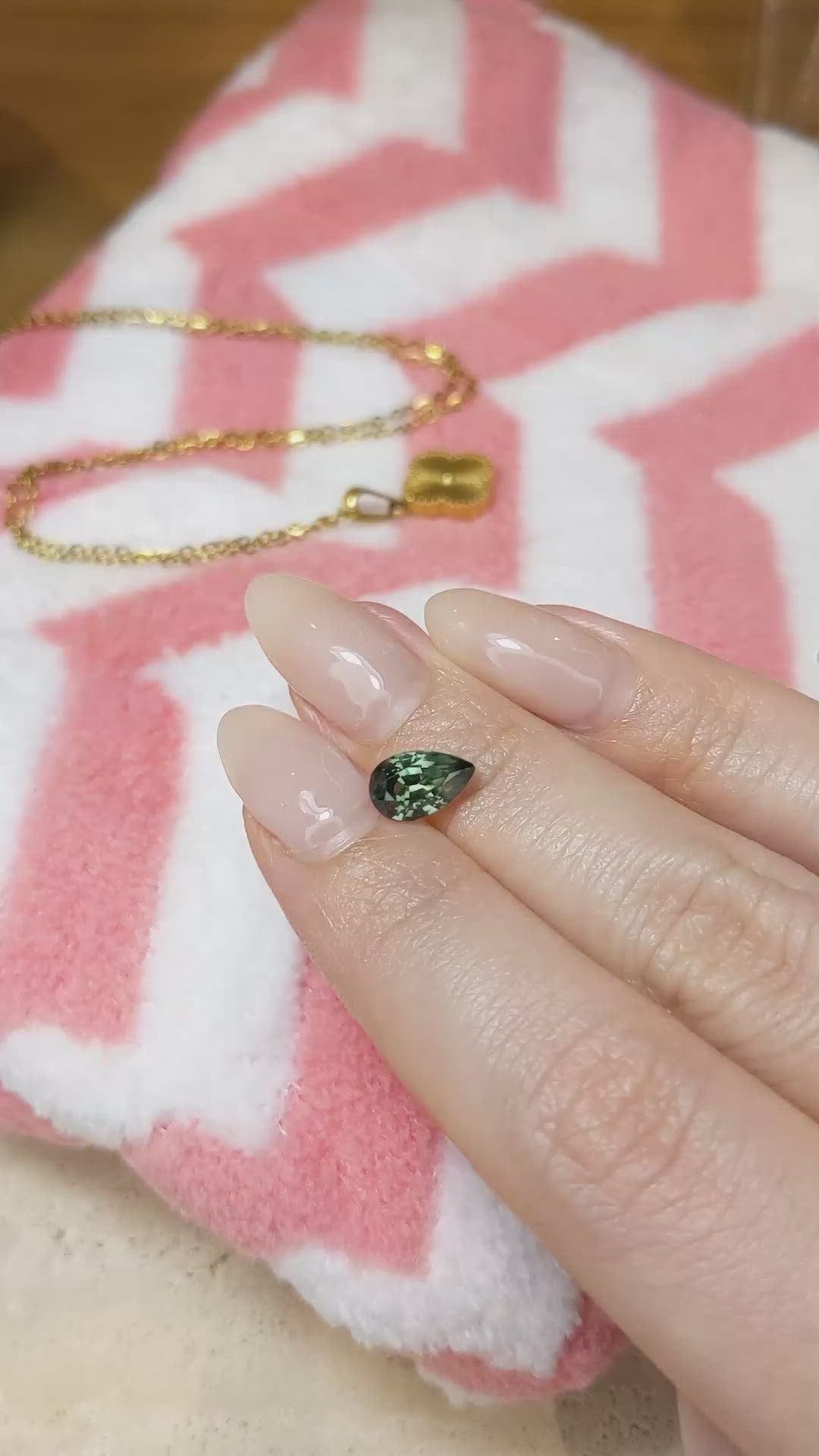 1.77 Ct. Green Sapphire from Montana Size Video