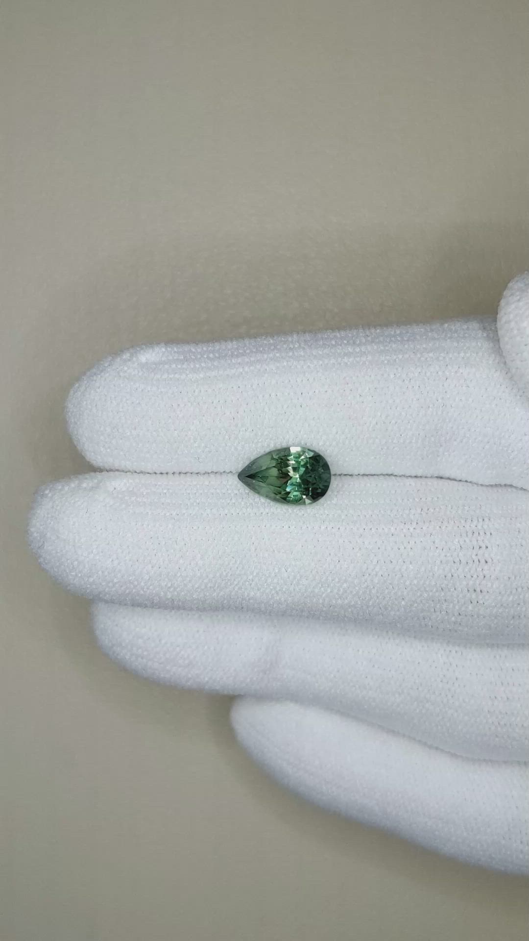 1.77 Ct. Green Sapphire from Montana Size Video