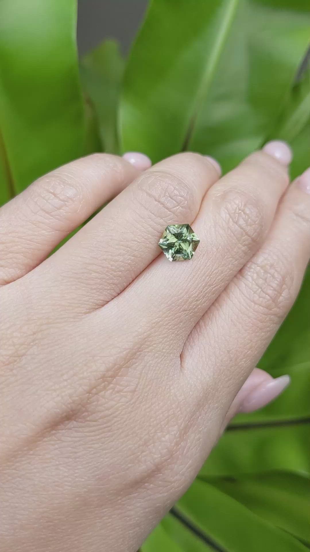 2.21 Ct. Green Sapphire from Montana Size Video