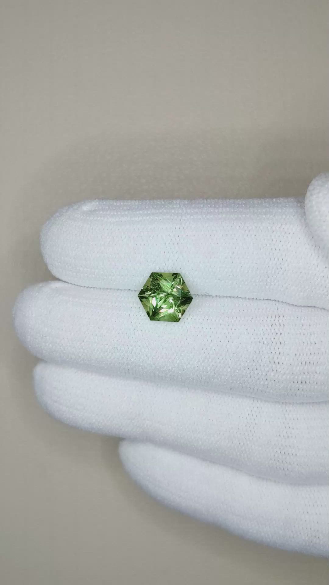 2.21 Ct. Green Sapphire from Montana Size Video