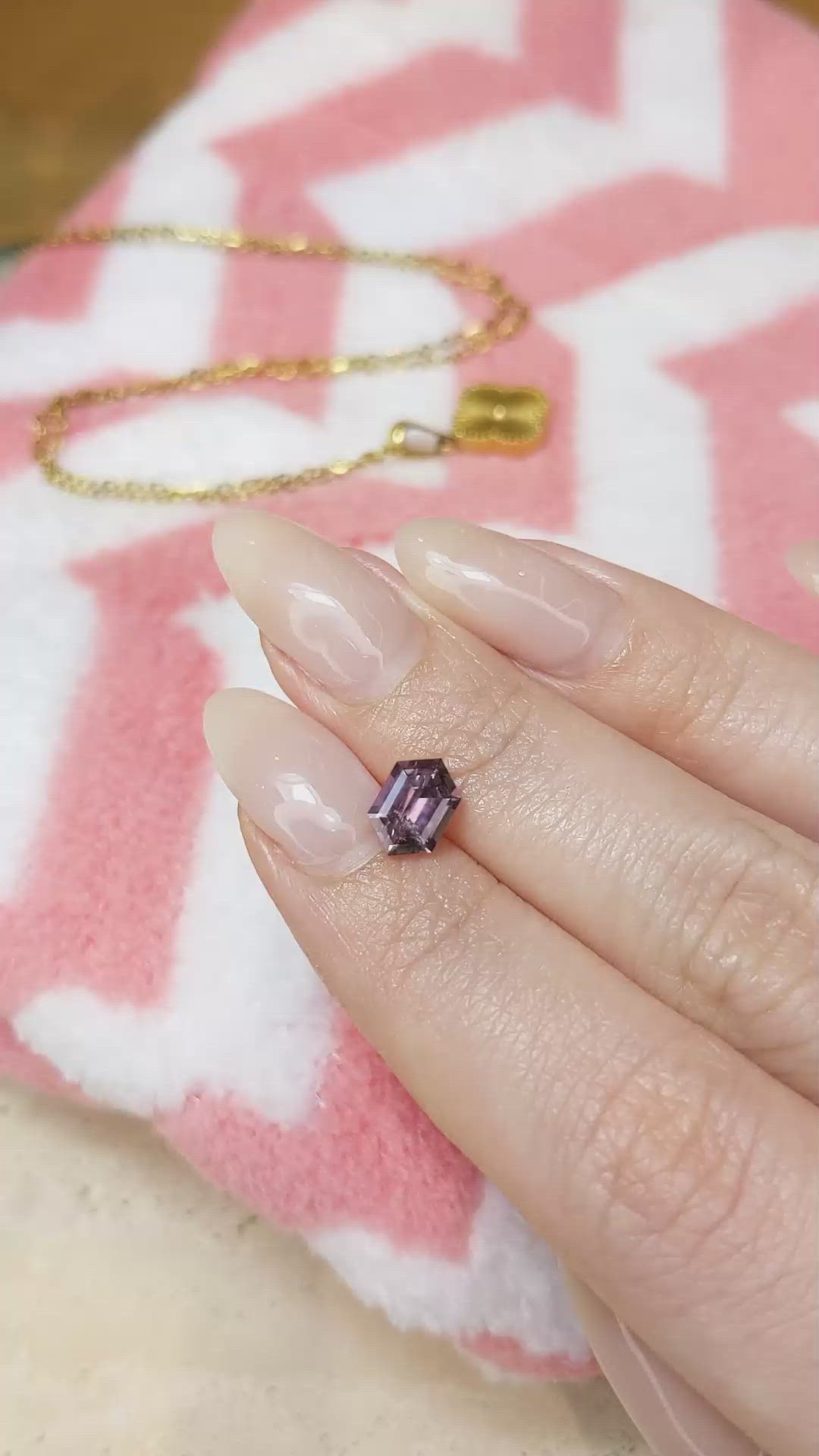 1.36 Ct. Purple Sapphire from Montana Size Video