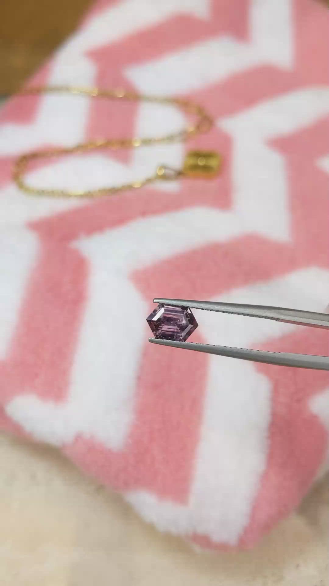 1.36 Ct. Purple Sapphire from Montana Size Video