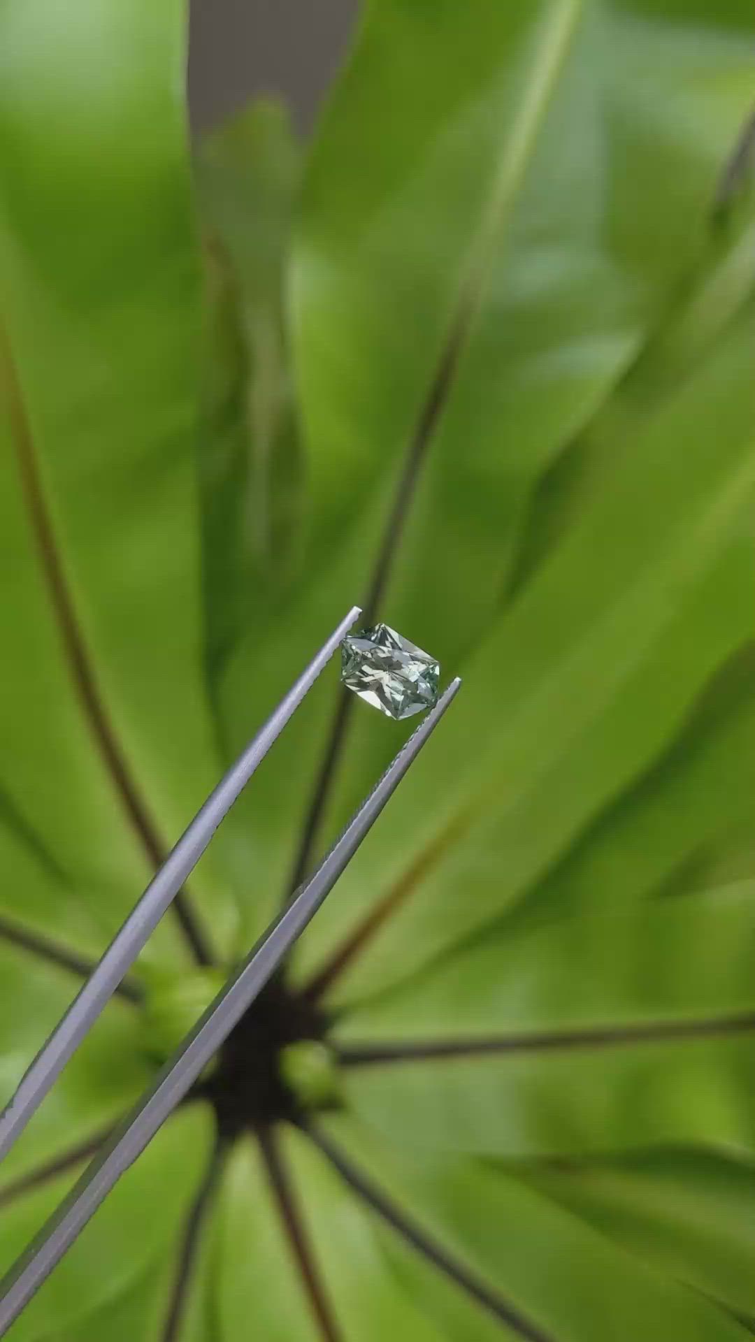 1.20 Ct. Green Sapphire from Montana Size Video