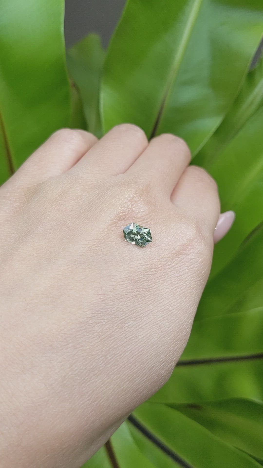 1.20 Ct. Green Sapphire from Montana Size Video