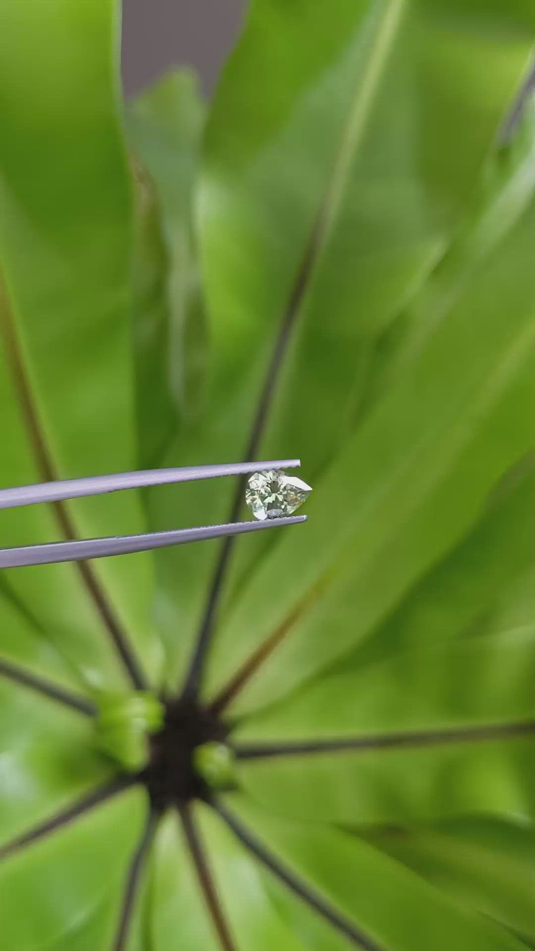 0.96 Ct. Green Sapphire from Montana Size Video