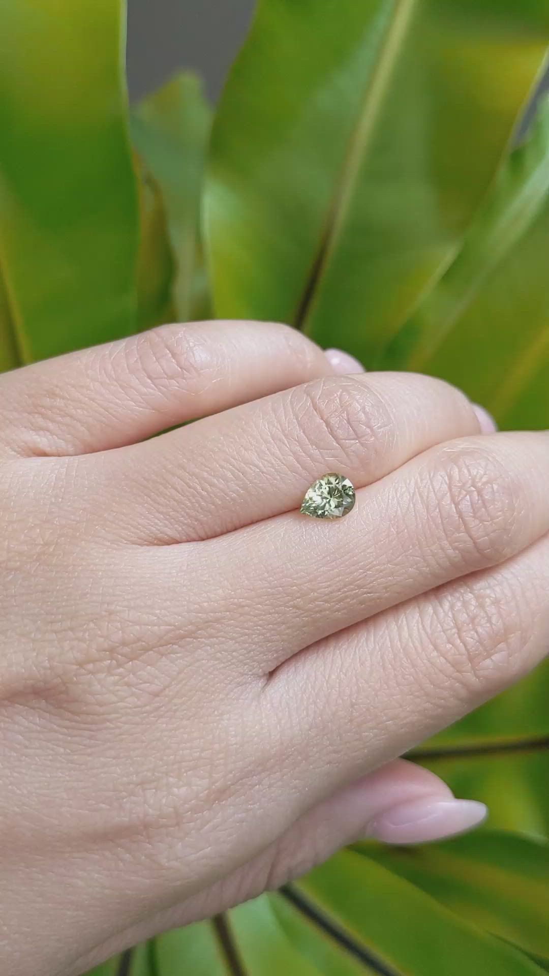 0.96 Ct. Green Sapphire from Montana Size Video