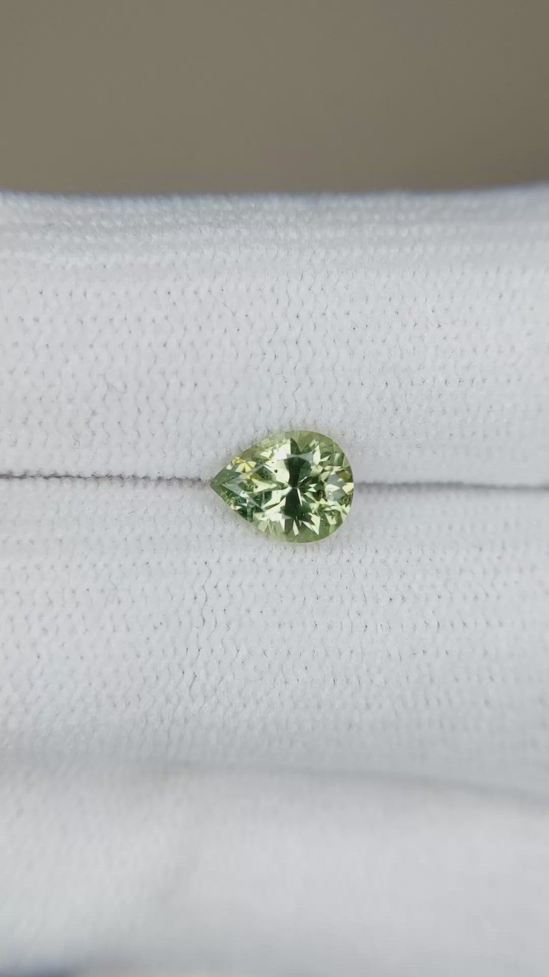 0.96 Ct. Green Sapphire from Montana Size Video