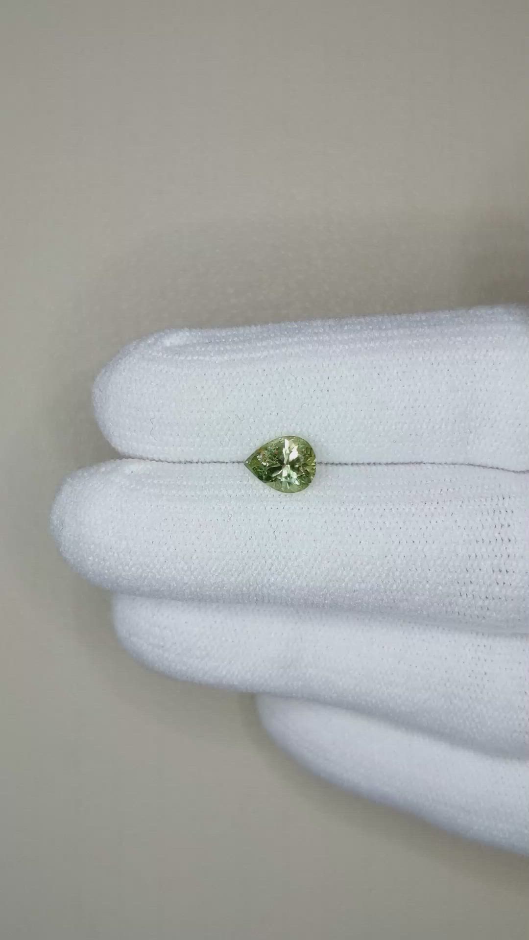 0.96 Ct. Green Sapphire from Montana Size Video