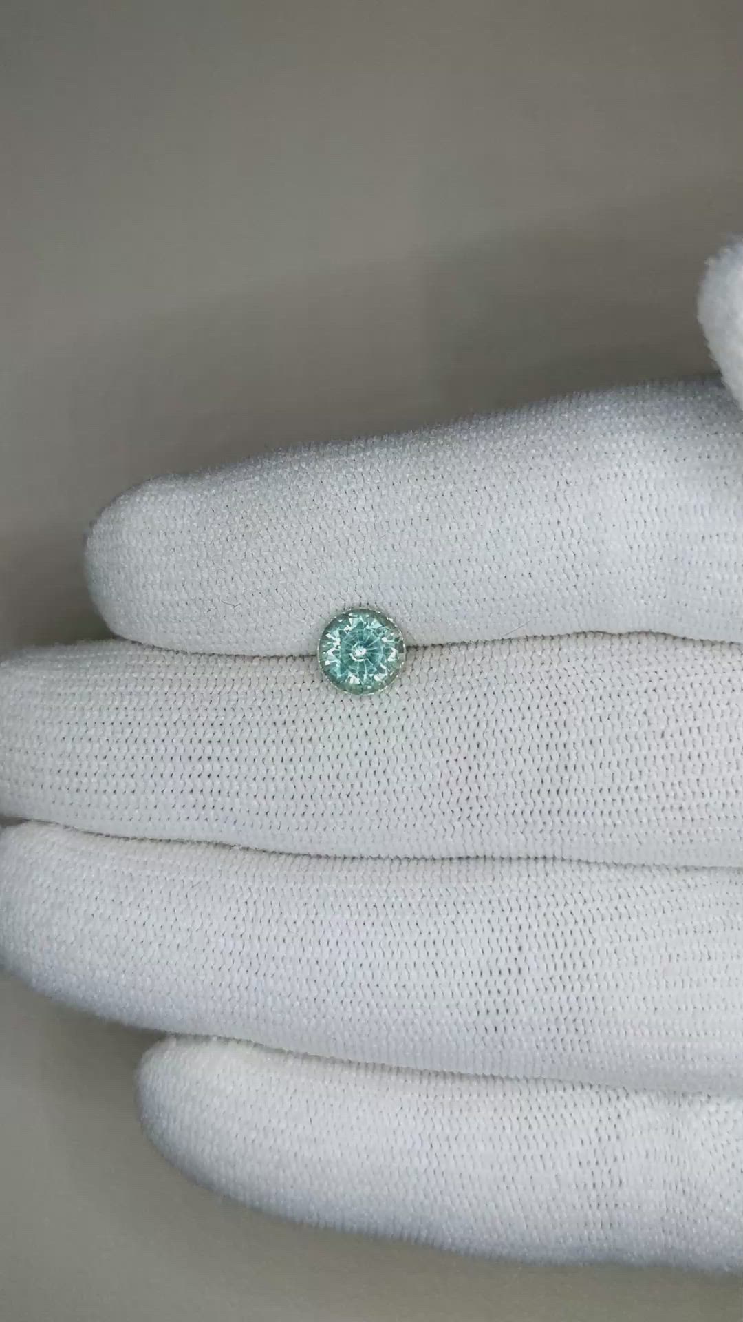 1.79 Ct. Bluish Green Sapphire from Montana Size Video