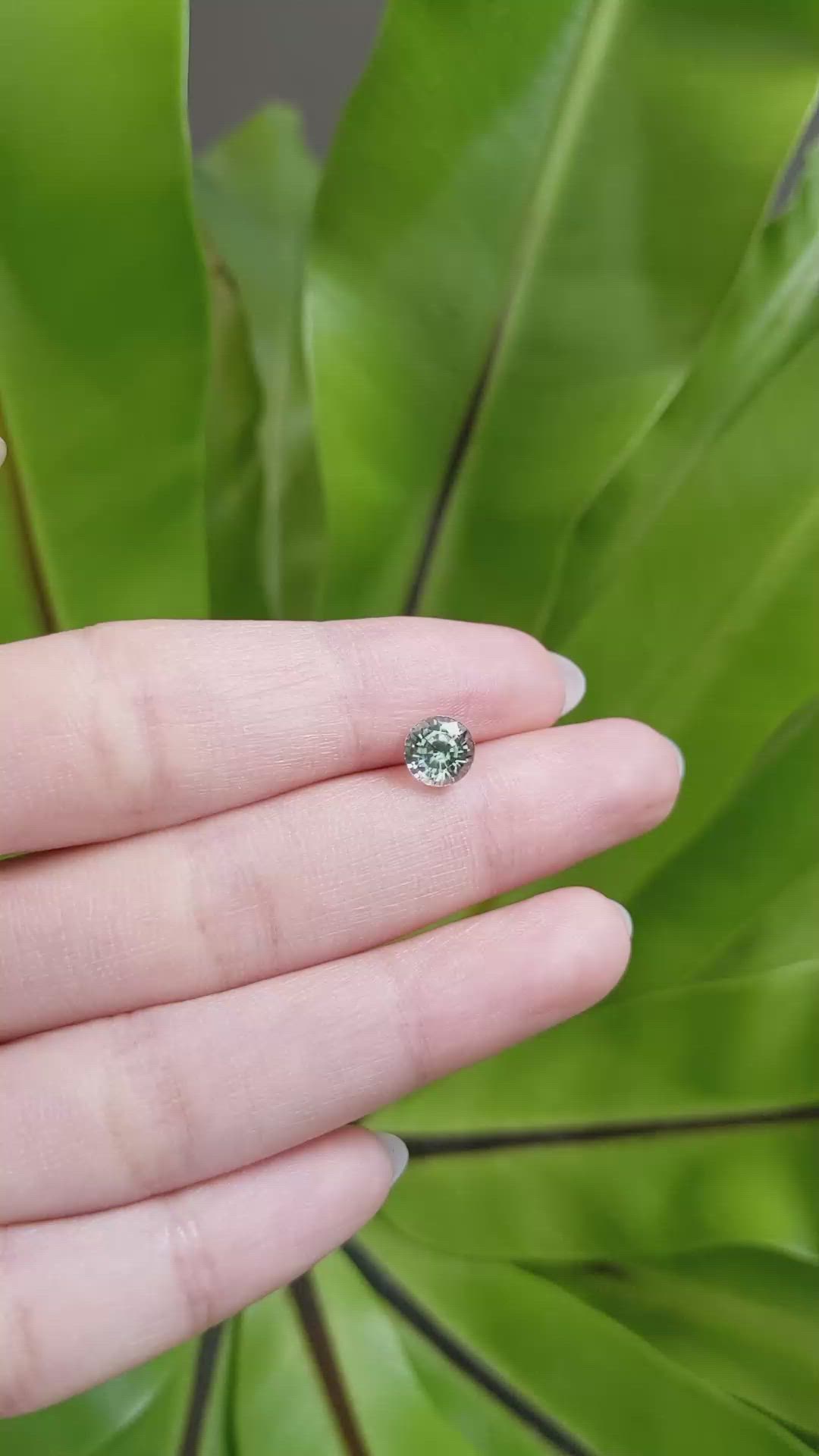 1.79 Ct. Bluish Green Sapphire from Montana Size Video