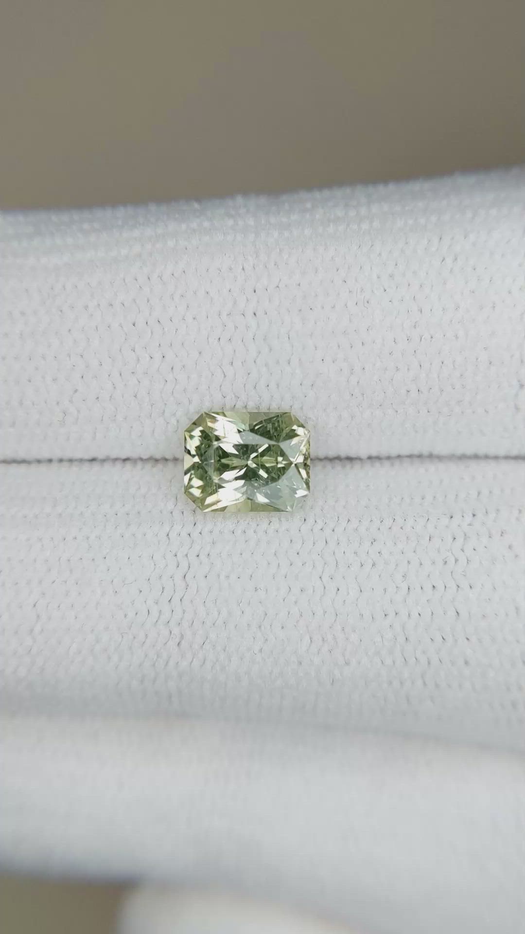 1.24 Ct. Green Sapphire from Montana Size Video