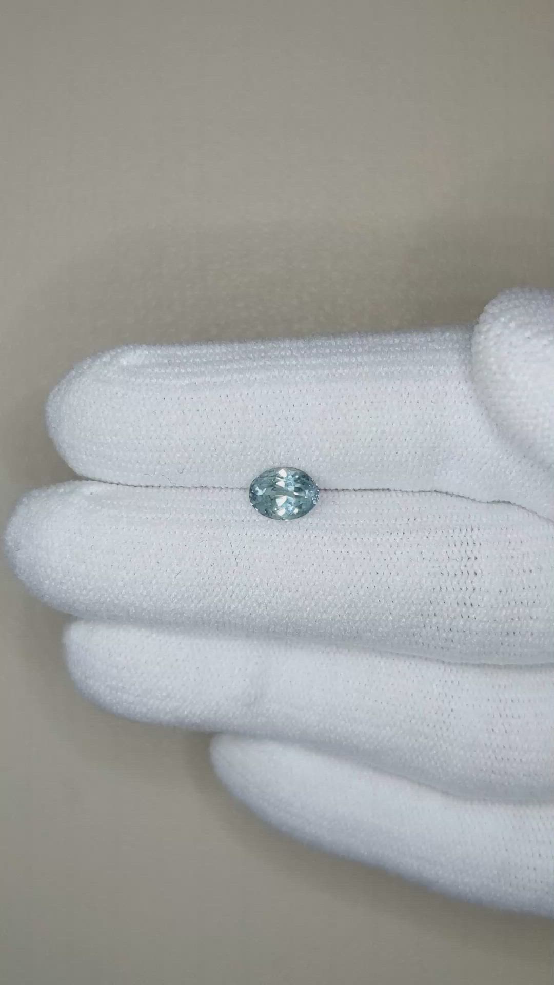 0.85 Ct. Blue Sapphire from Montana Size Video